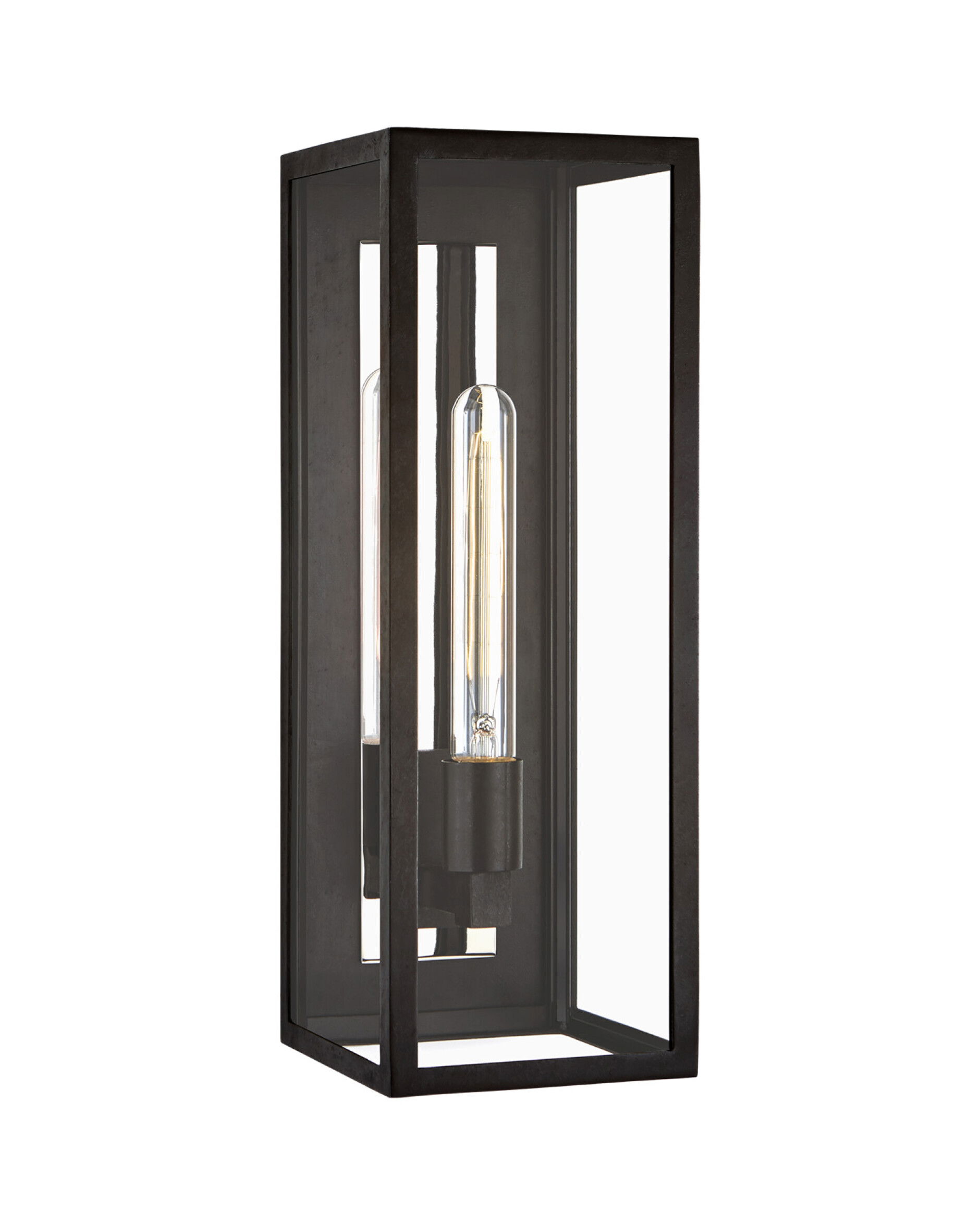 Fresno vägglykta utomhus svart L