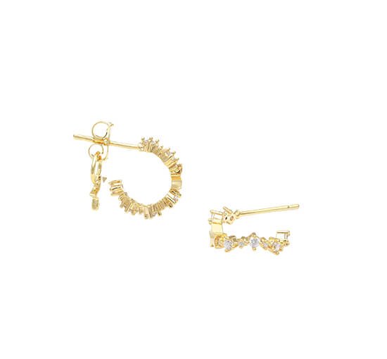 Crystal / Gold - Petite Capella Earrings Crystal