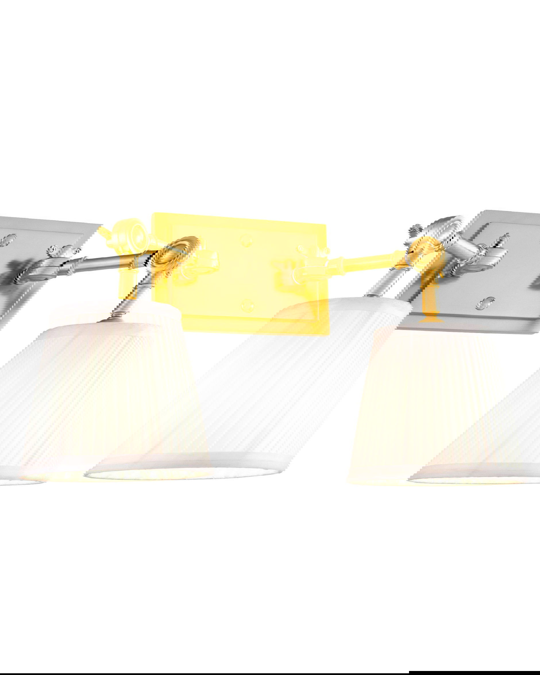 Wentworth vägglampa dubbel guld/vit