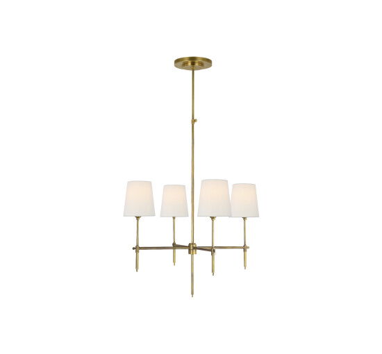 Hand-Rubbed Antique Brass - Bryant Small Chandelier Antique Brass