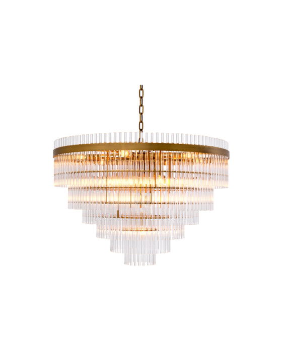 East Chandelier Antique Brass