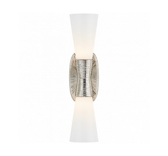 null - Utopia Small Double Bath Sconce Polished Nickel