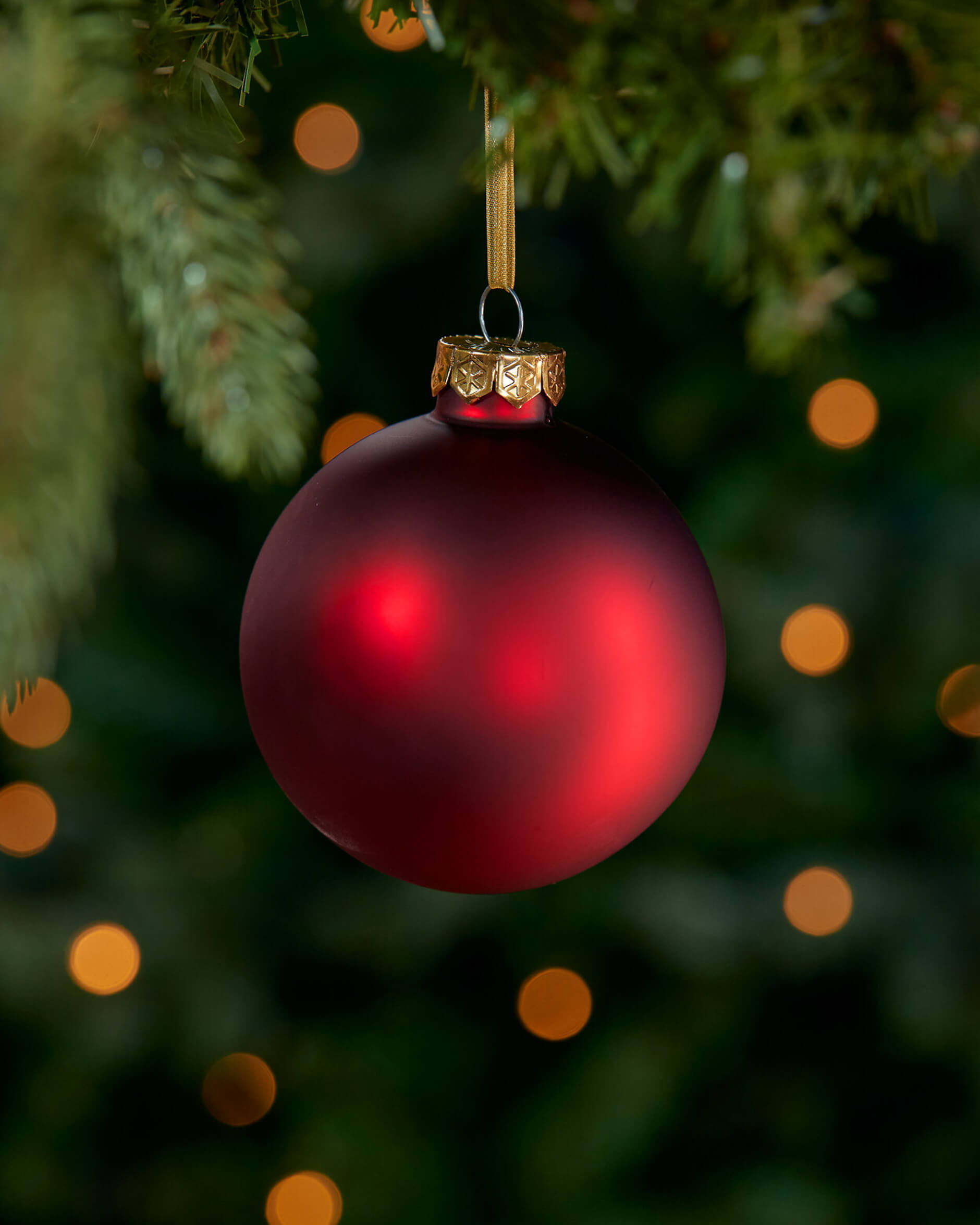 Elize joulupallo viininpunainen 8cm