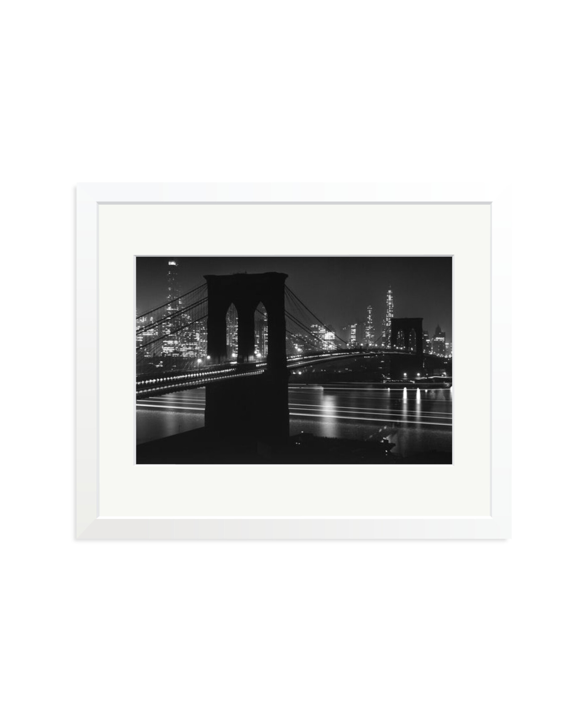 Brooklyn Bridge at Night White / Medium