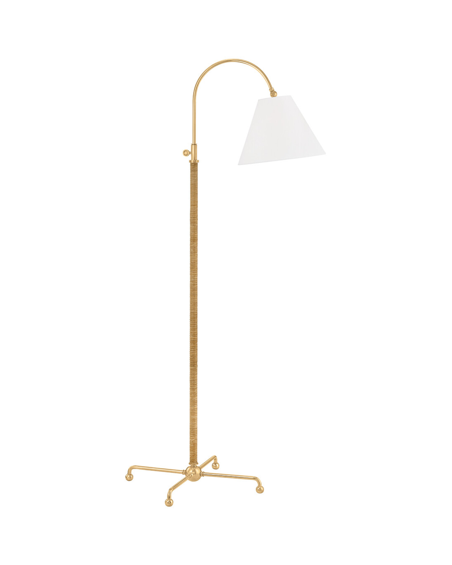 Curves no.1 gulvlampe antik messing
