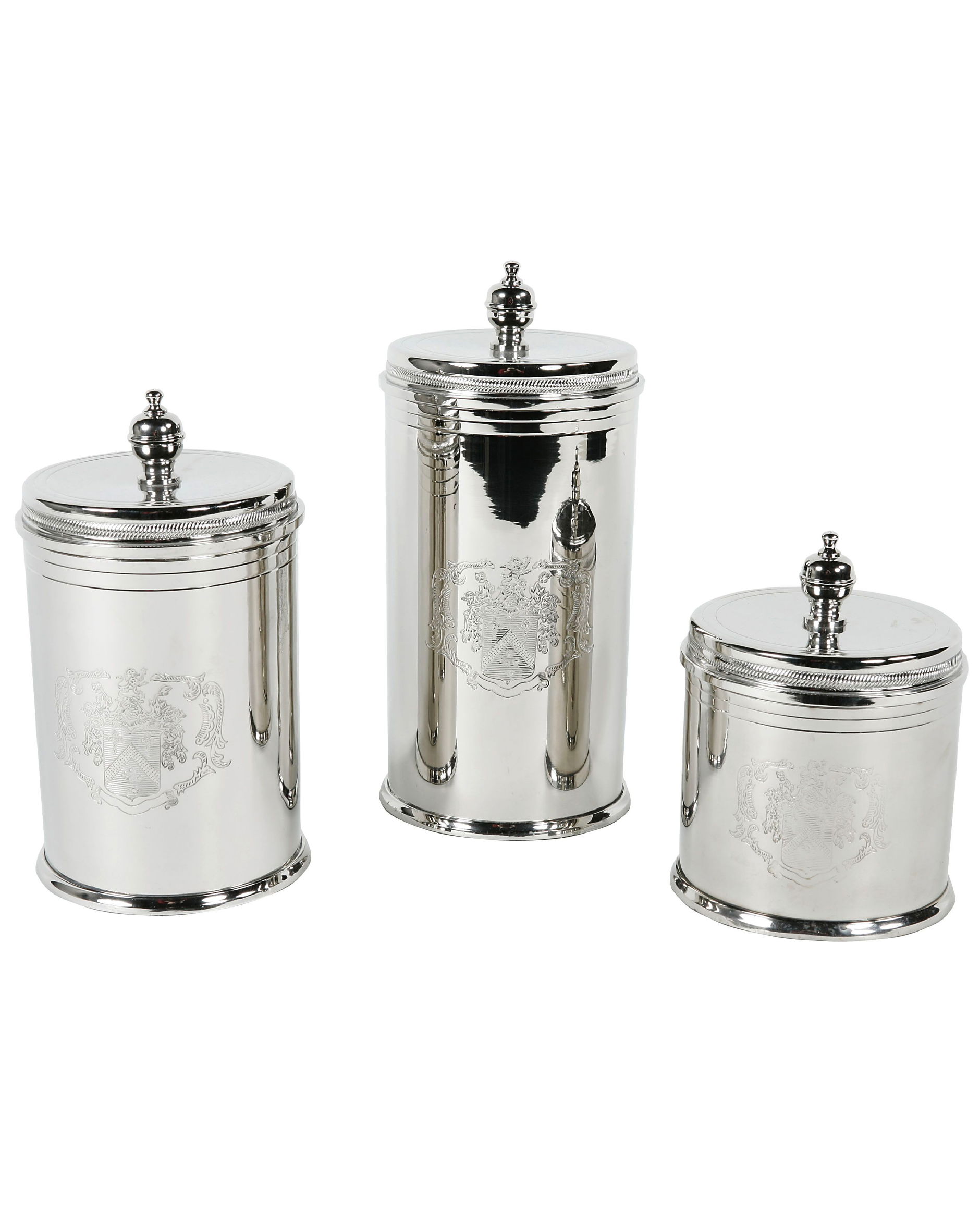 Gaston Cookie Jars Nickel Set of 3