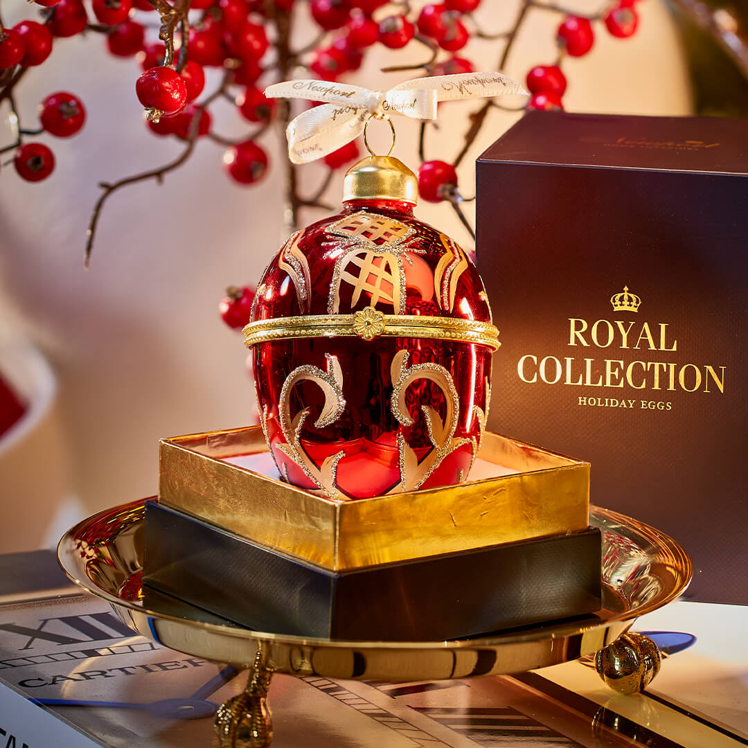Catherine-joulukoriste, fabergé-muna, punainen