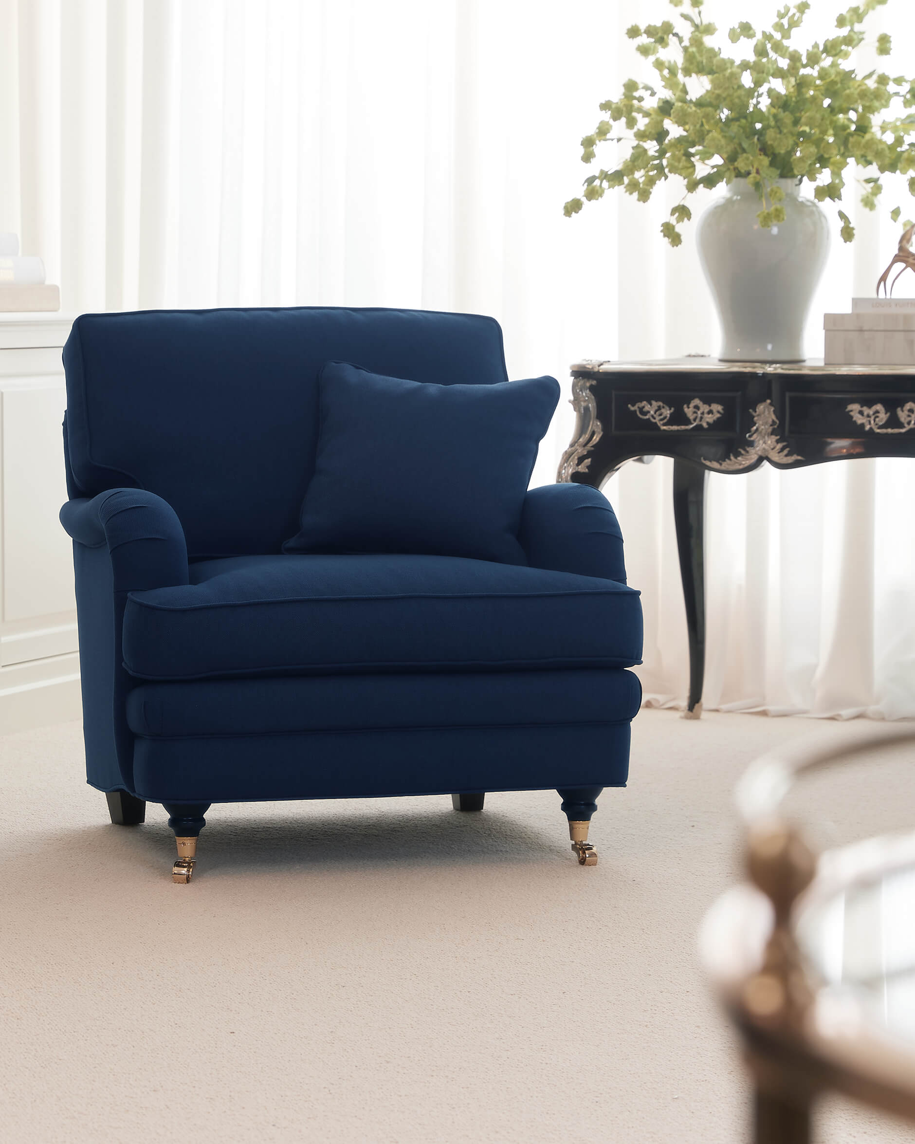 Howard Heritage fåtölj indigo