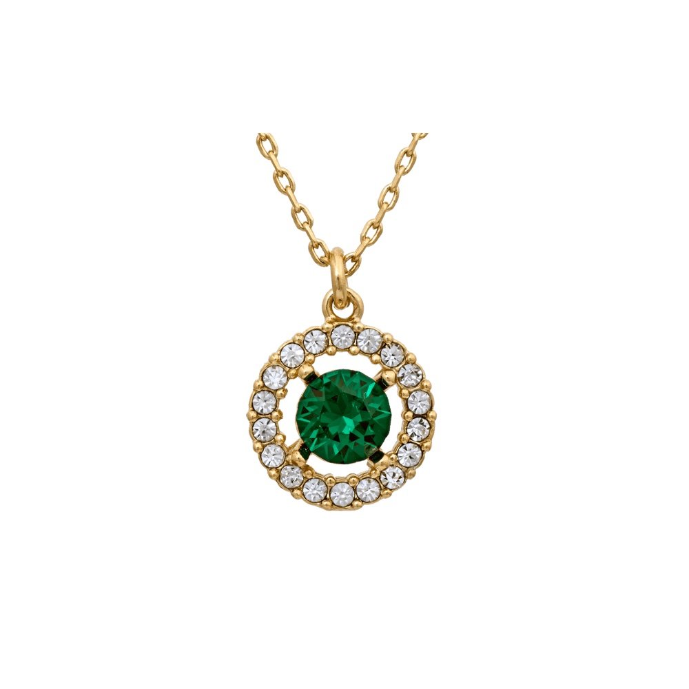 Emerald / Gold - Miss Miranda Necklace Silk