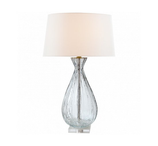 Clear Glass - Treviso Large Table Lamp White