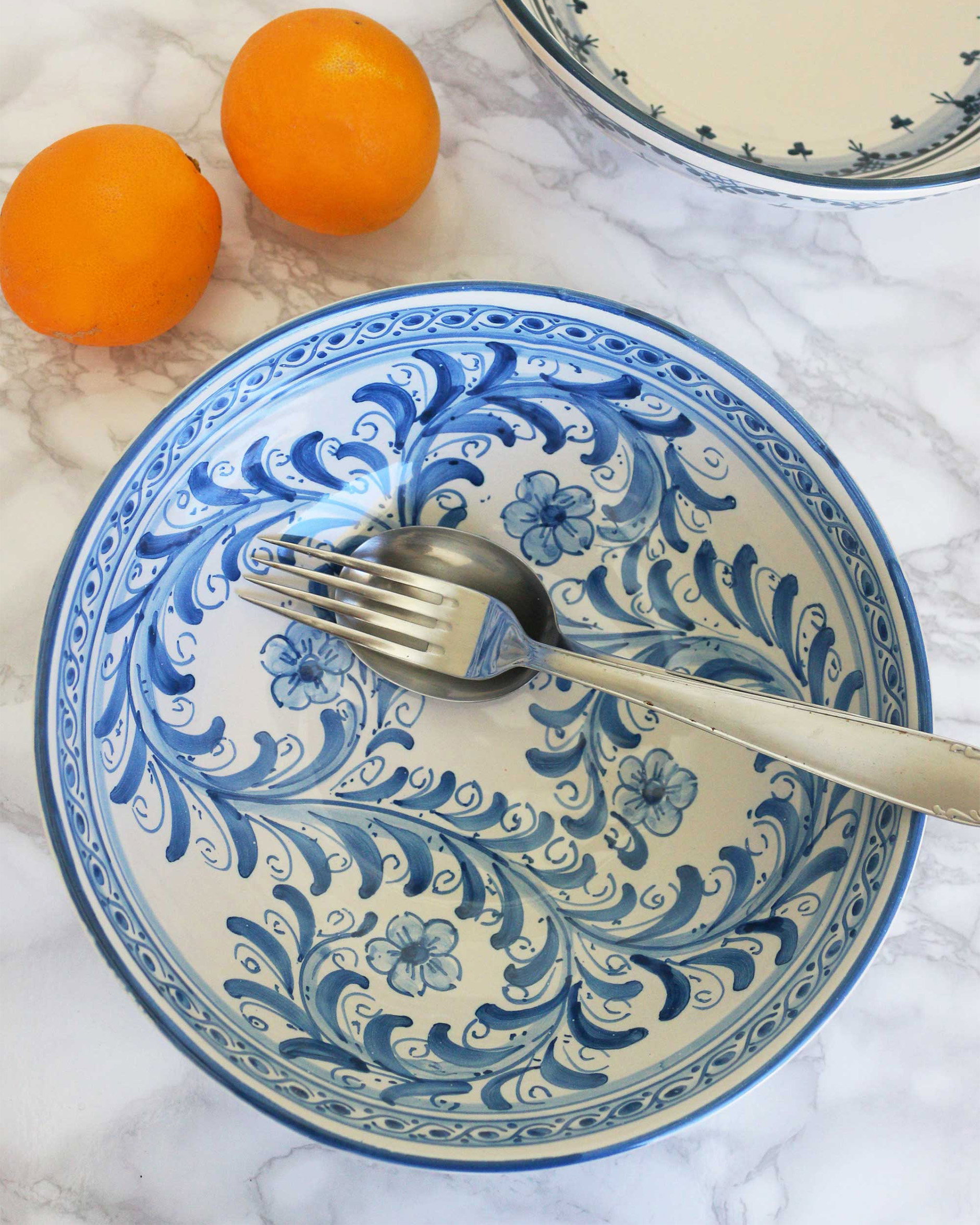 Siracusa blue salad bowl