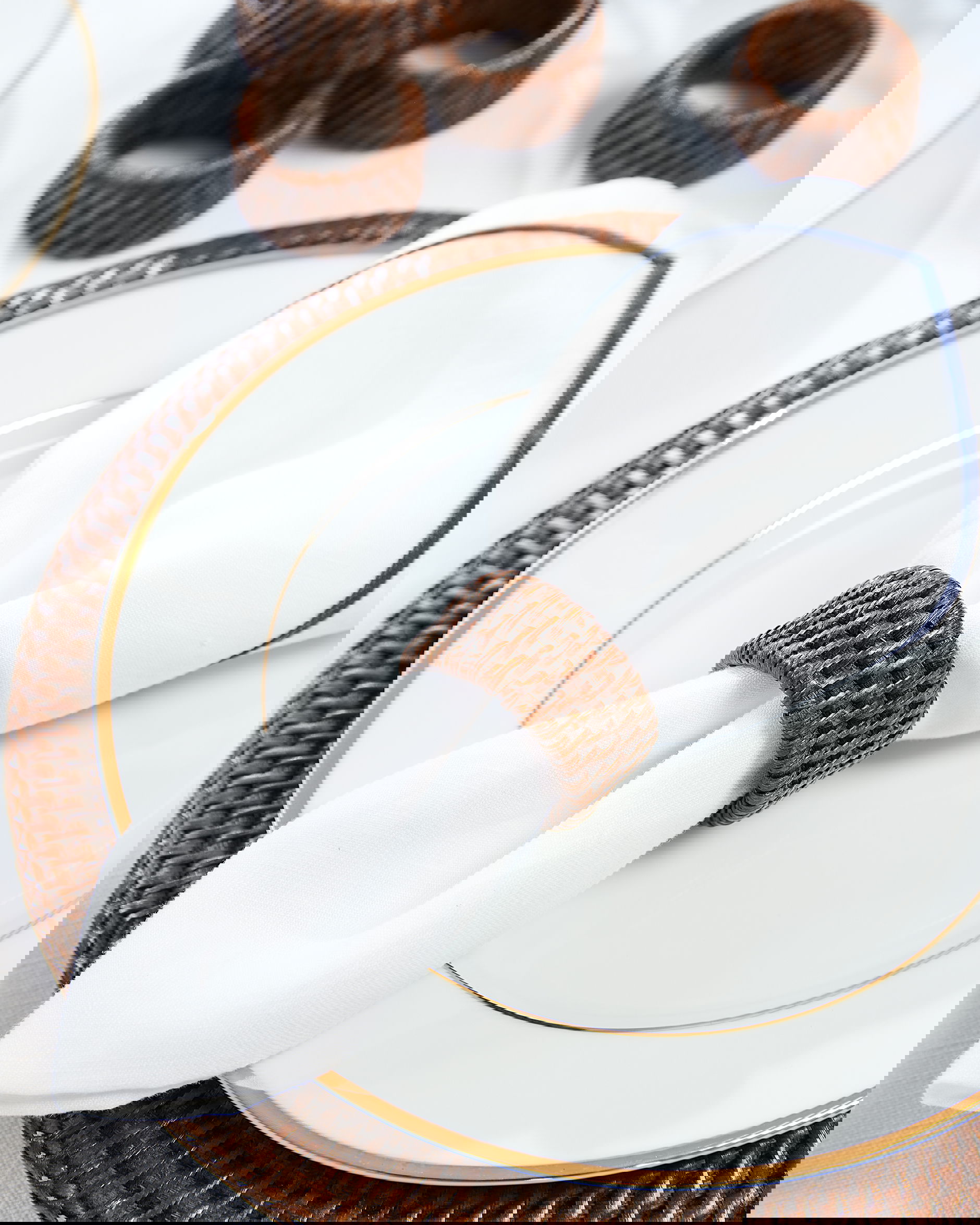 Cognac tallriksunderlägg rotting