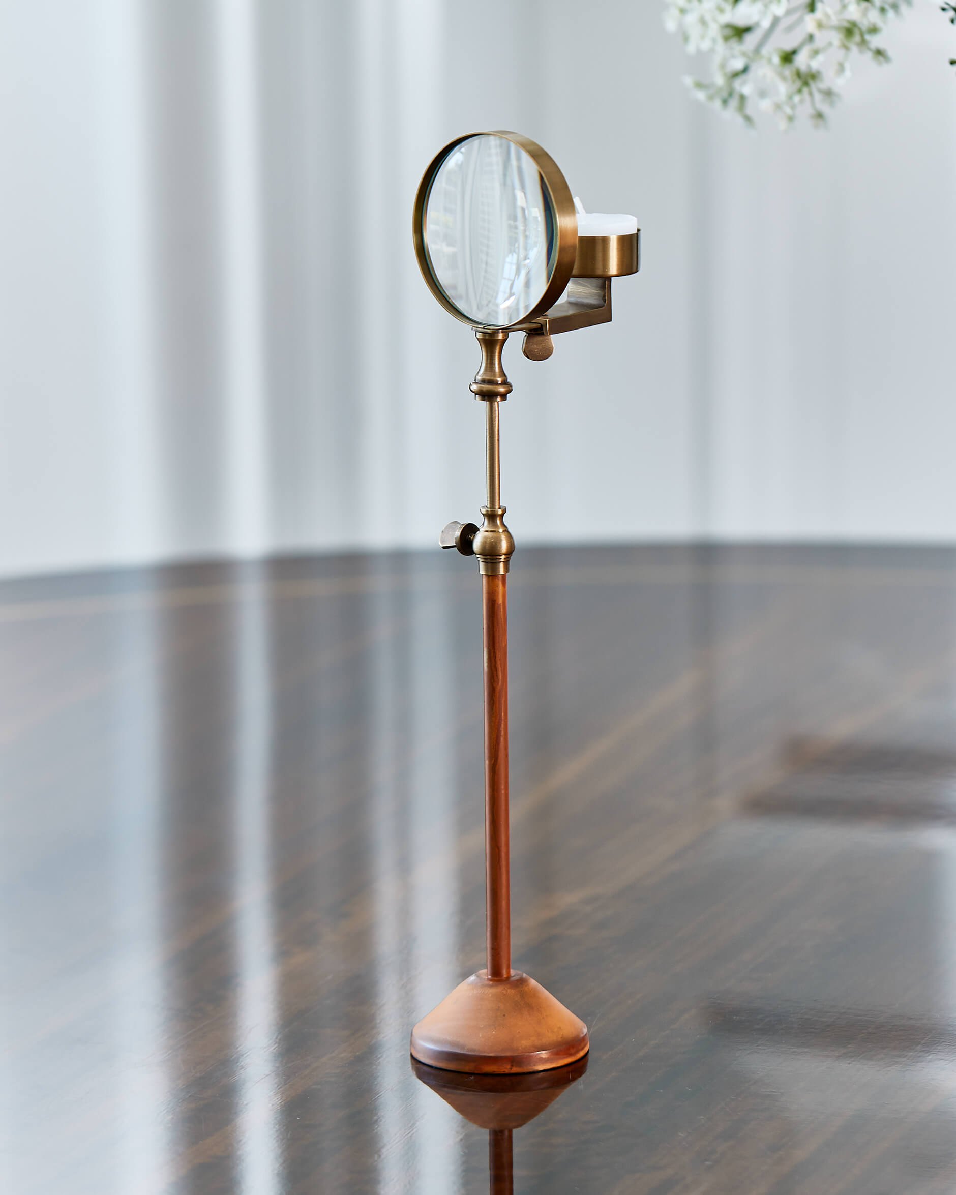 East ljushållare brun/mässing L