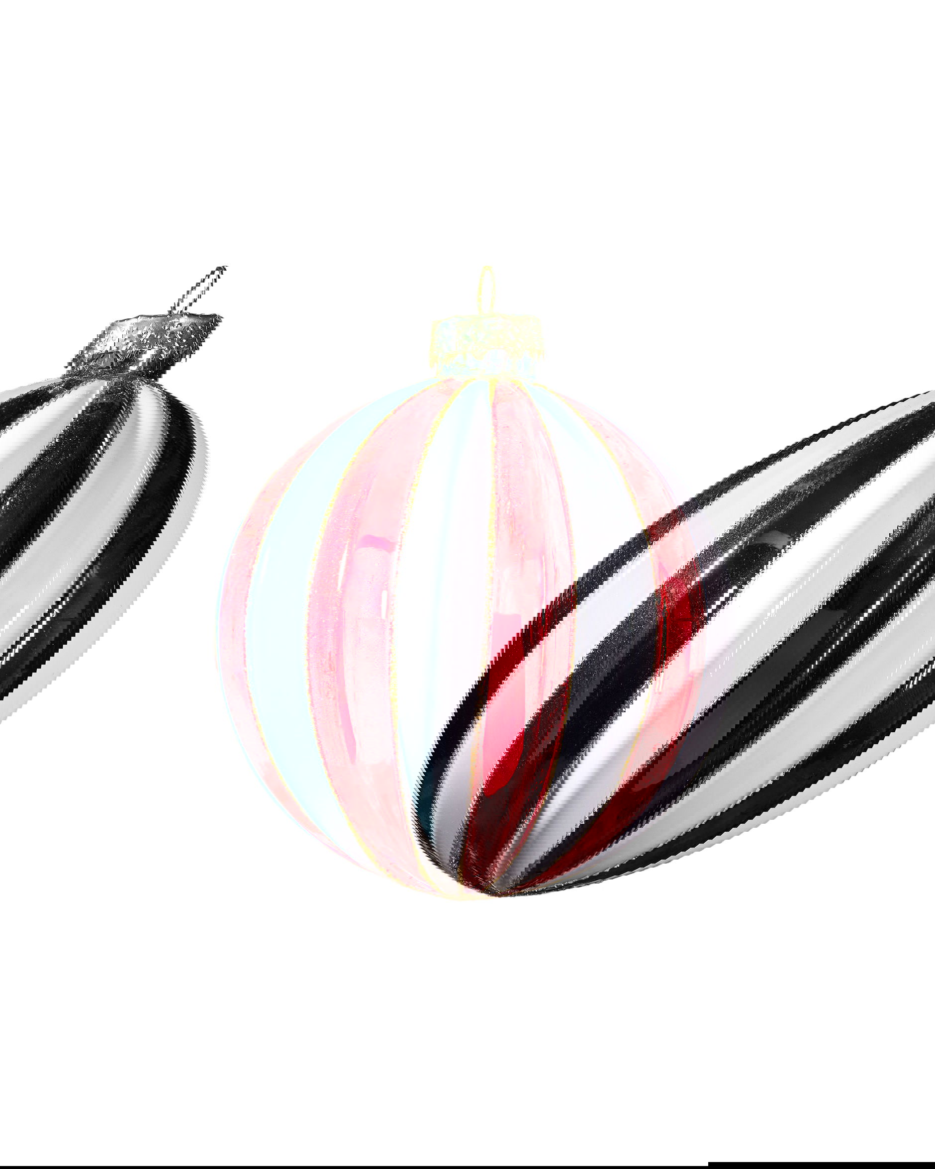 Sophie Weihnachtskugel rot/weiß 10cm