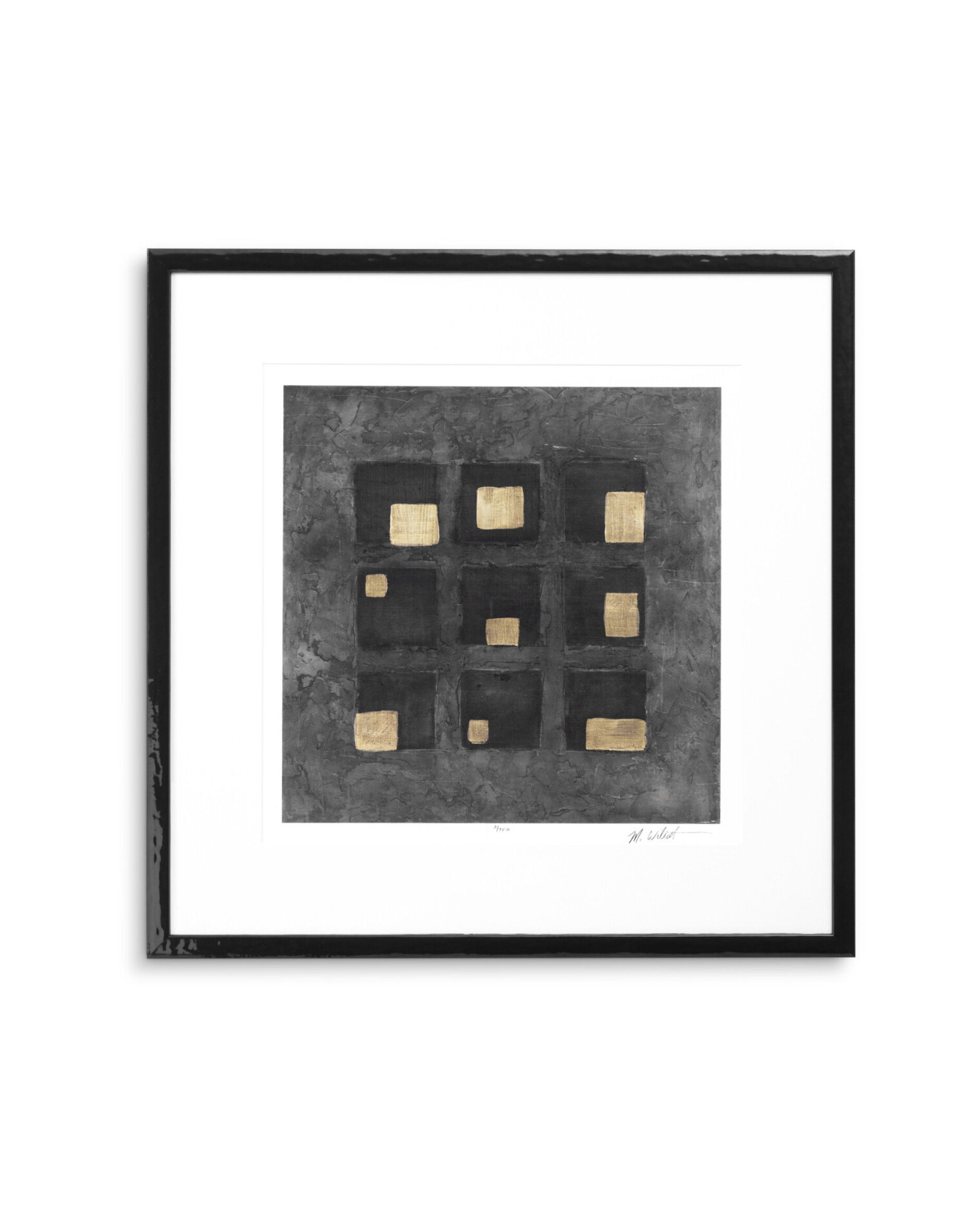 Washed Black Squares tavle af Michael Willett 2 sæt