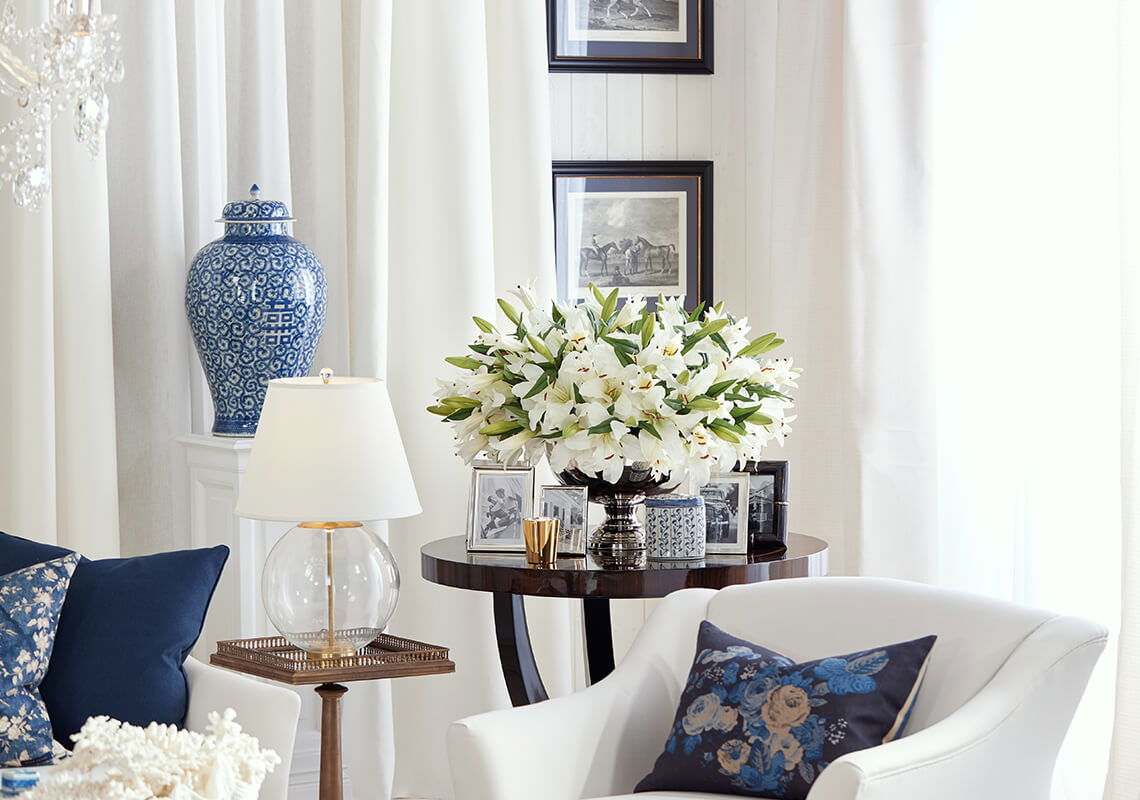 Blue & White Interior