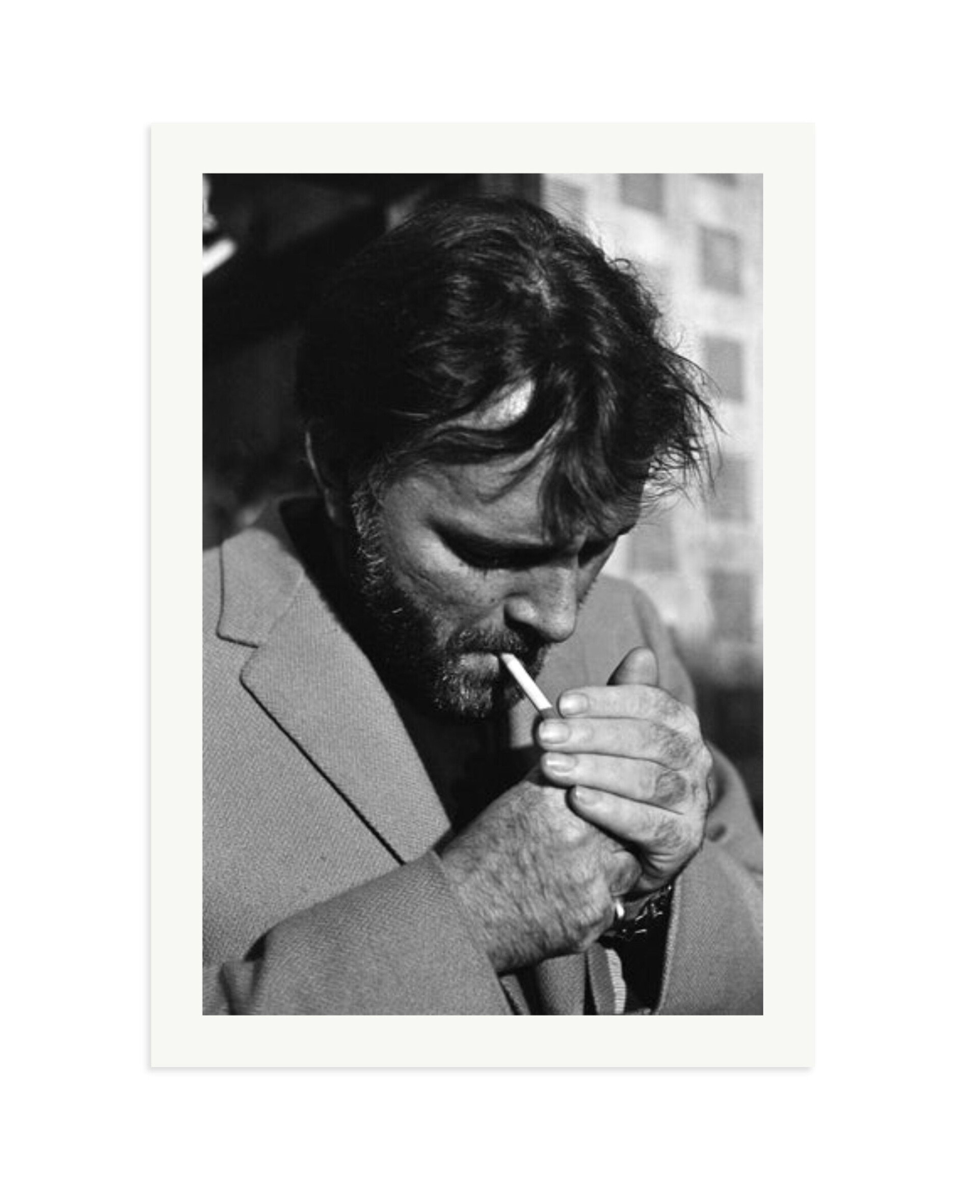 Burton lighting a cigarette Print Only / XXL
