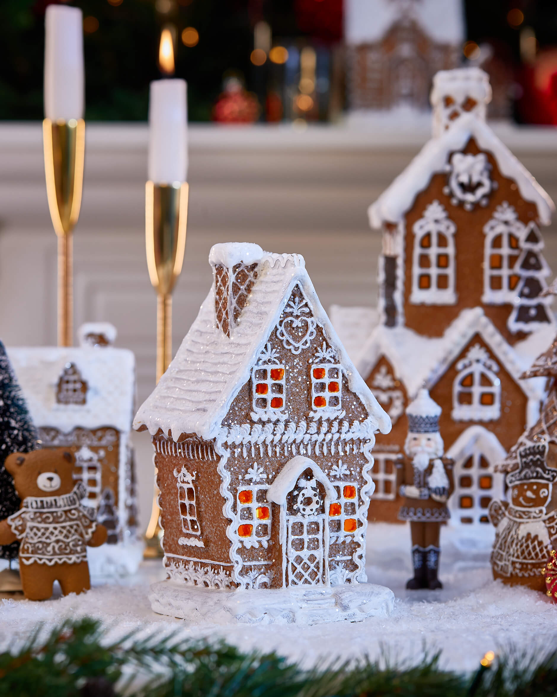 Bakewell pepparkakshus juldekoration