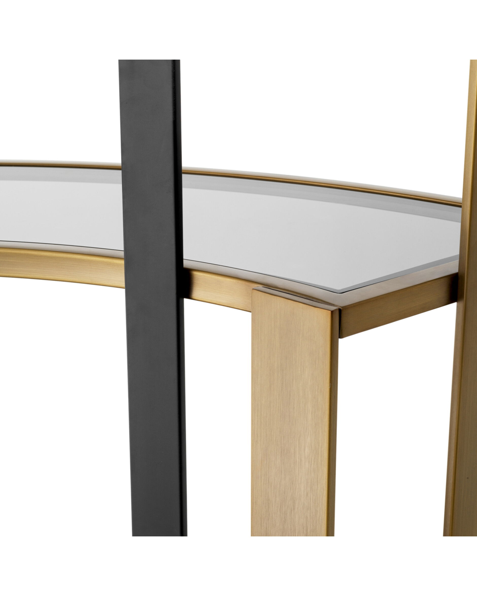 Clio hylla hörn borstad mässing