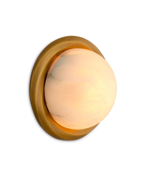 Vigo vägglampa antik mässing