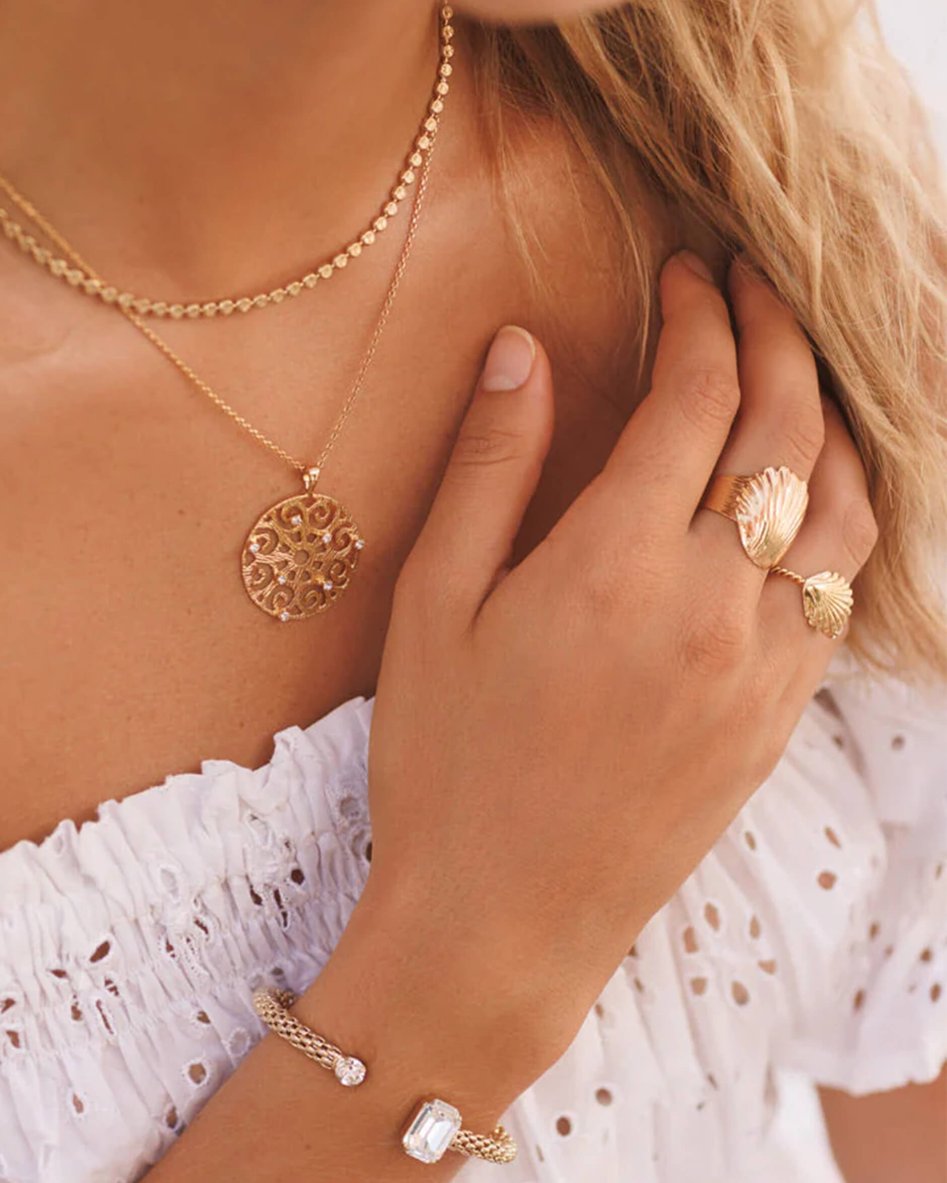 Mini Shell ring crystal