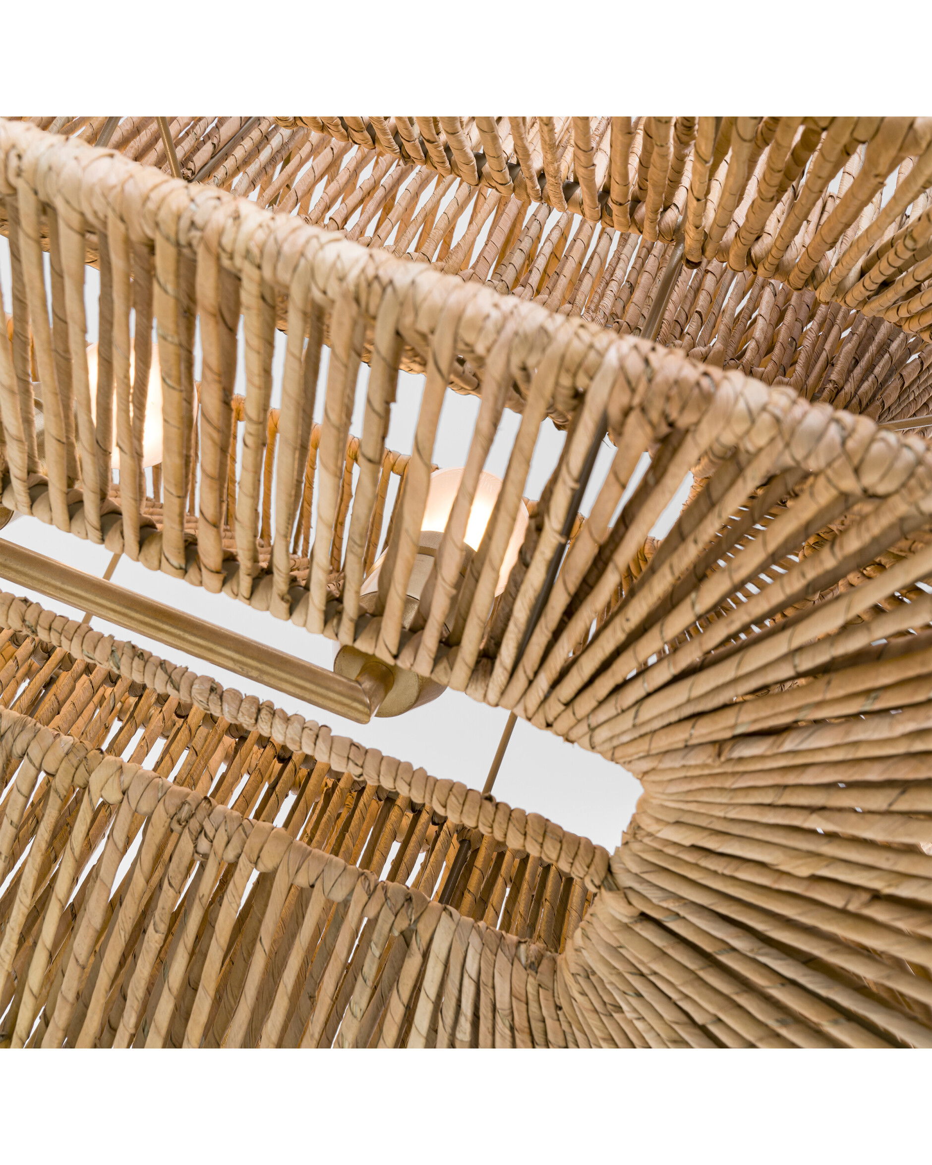 Antigua 54" taklampa linjär natural abaca