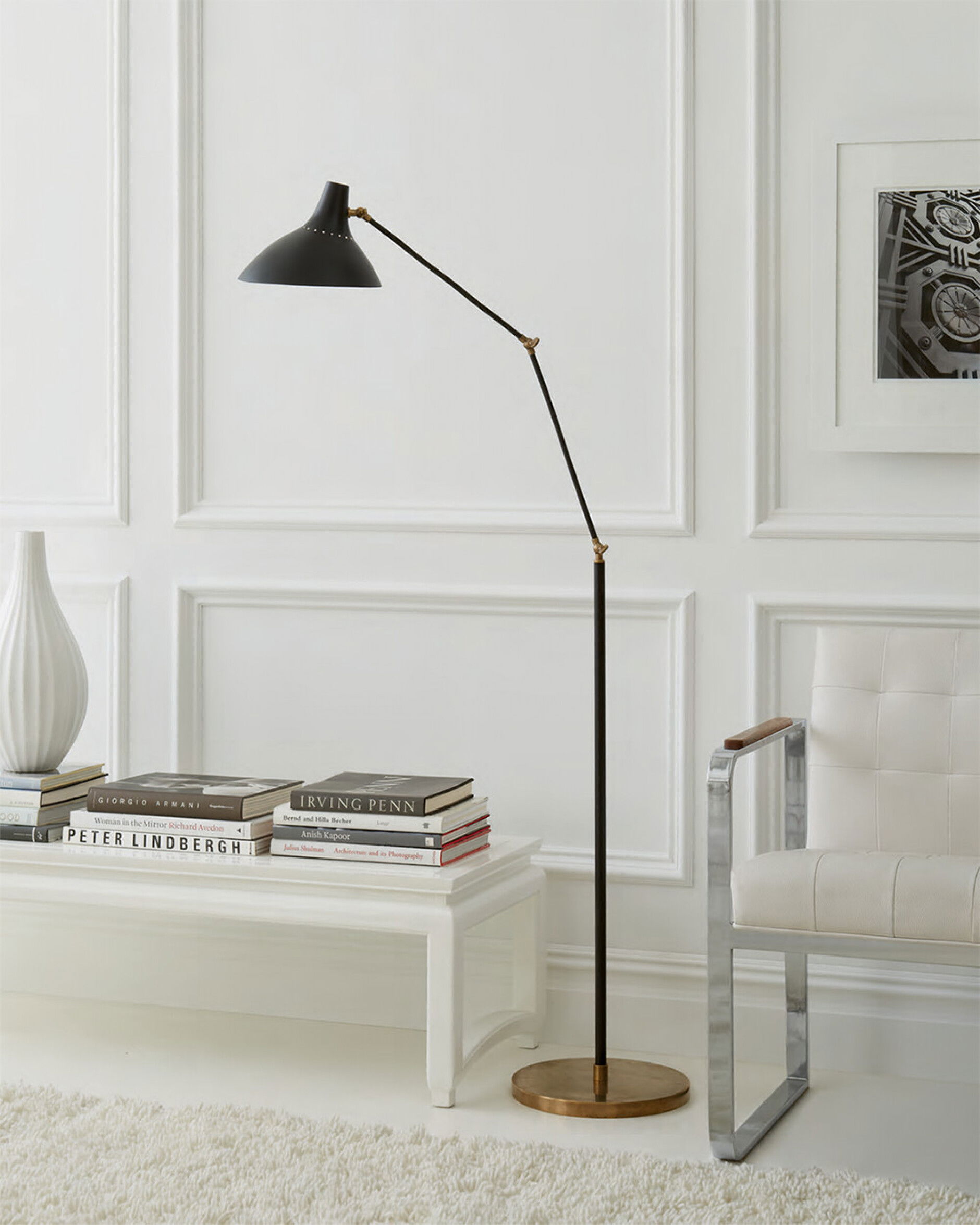 Charlton golvlampa svart