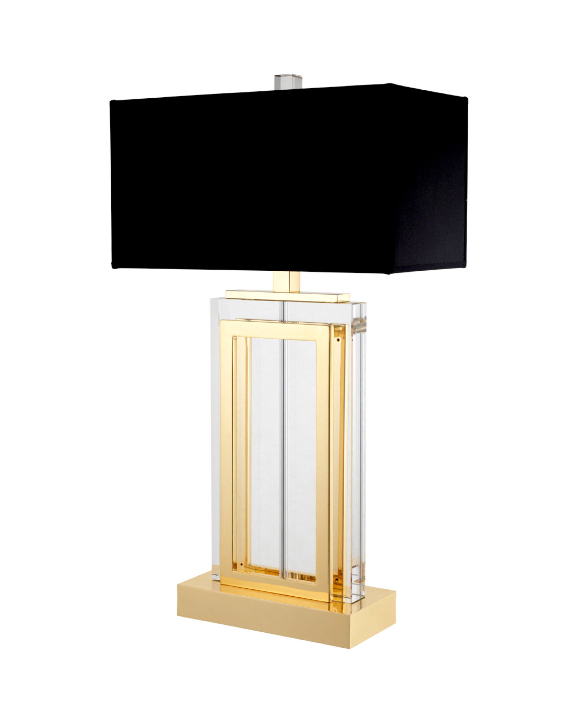 Arlington Bordslampa crystal/gold black shade