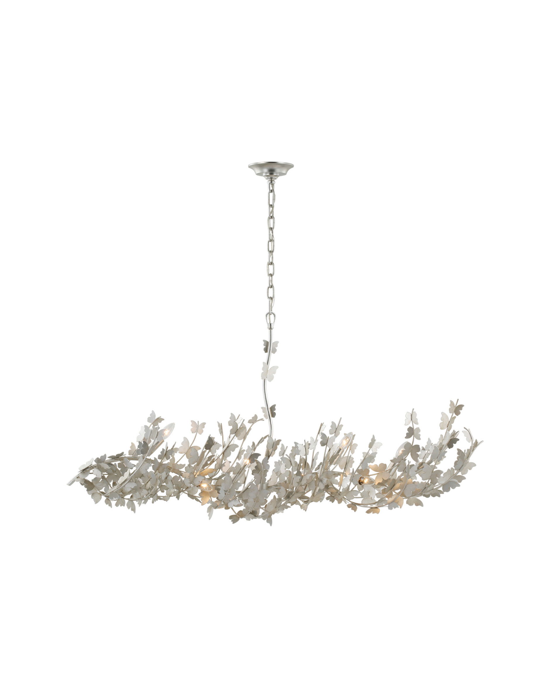 Farfalle takkrona linjär silver