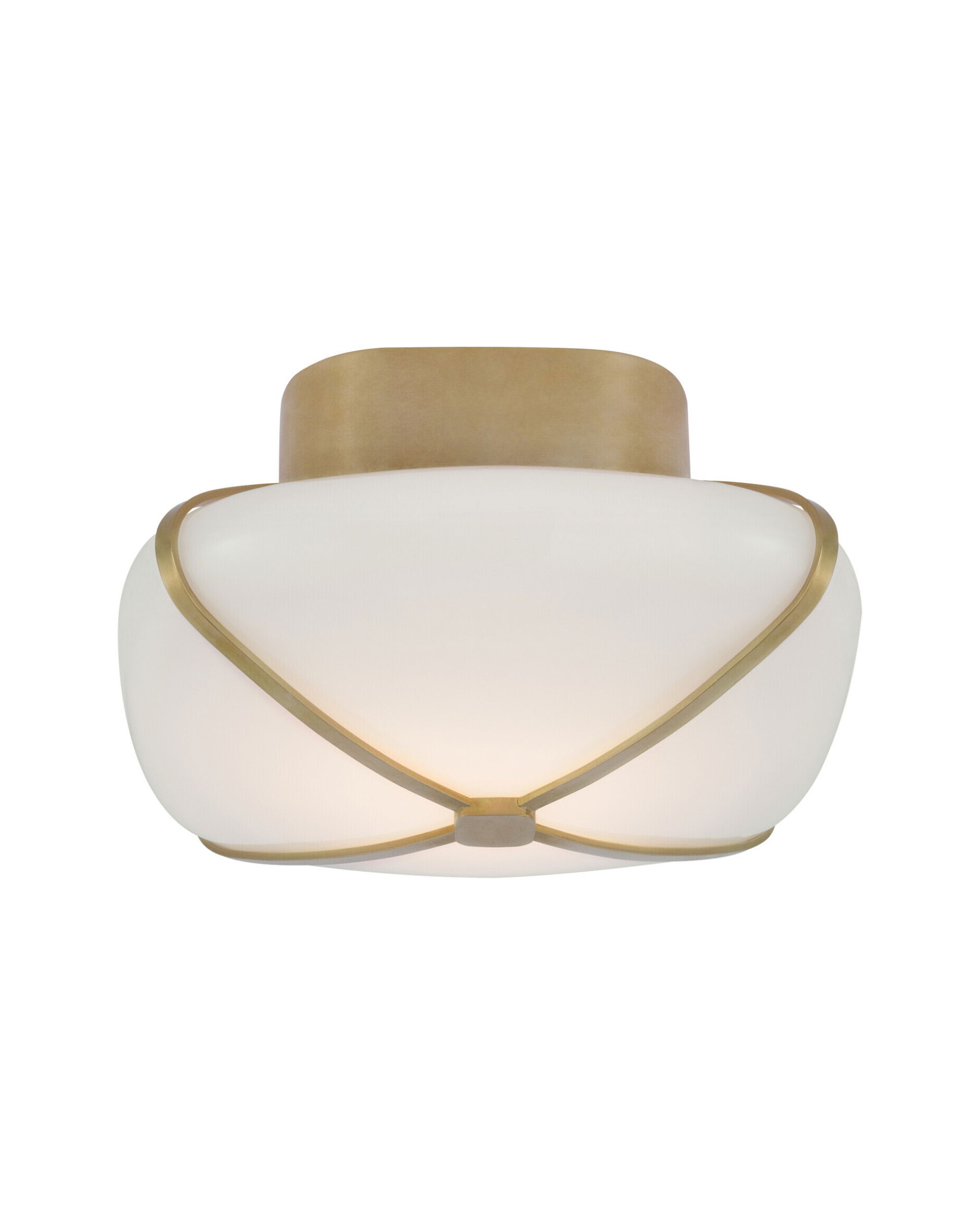 Fondant 9" Flush Mount Brass