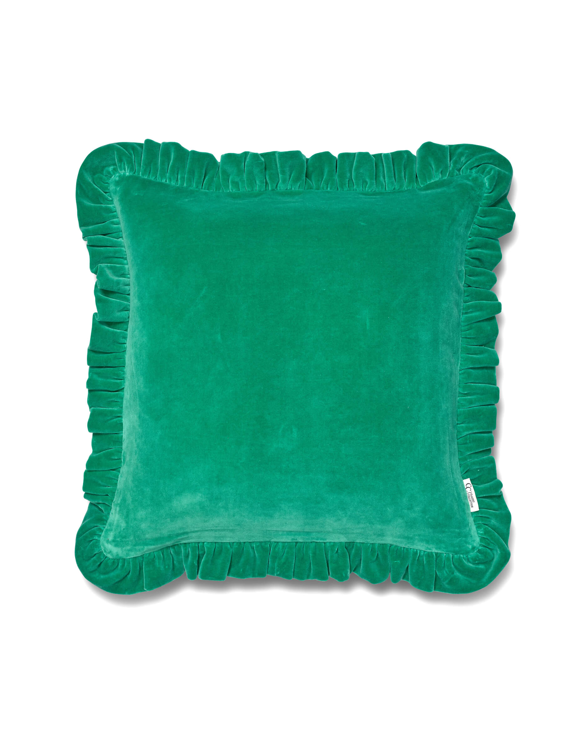 Frilled kuddfodral skogsgrön