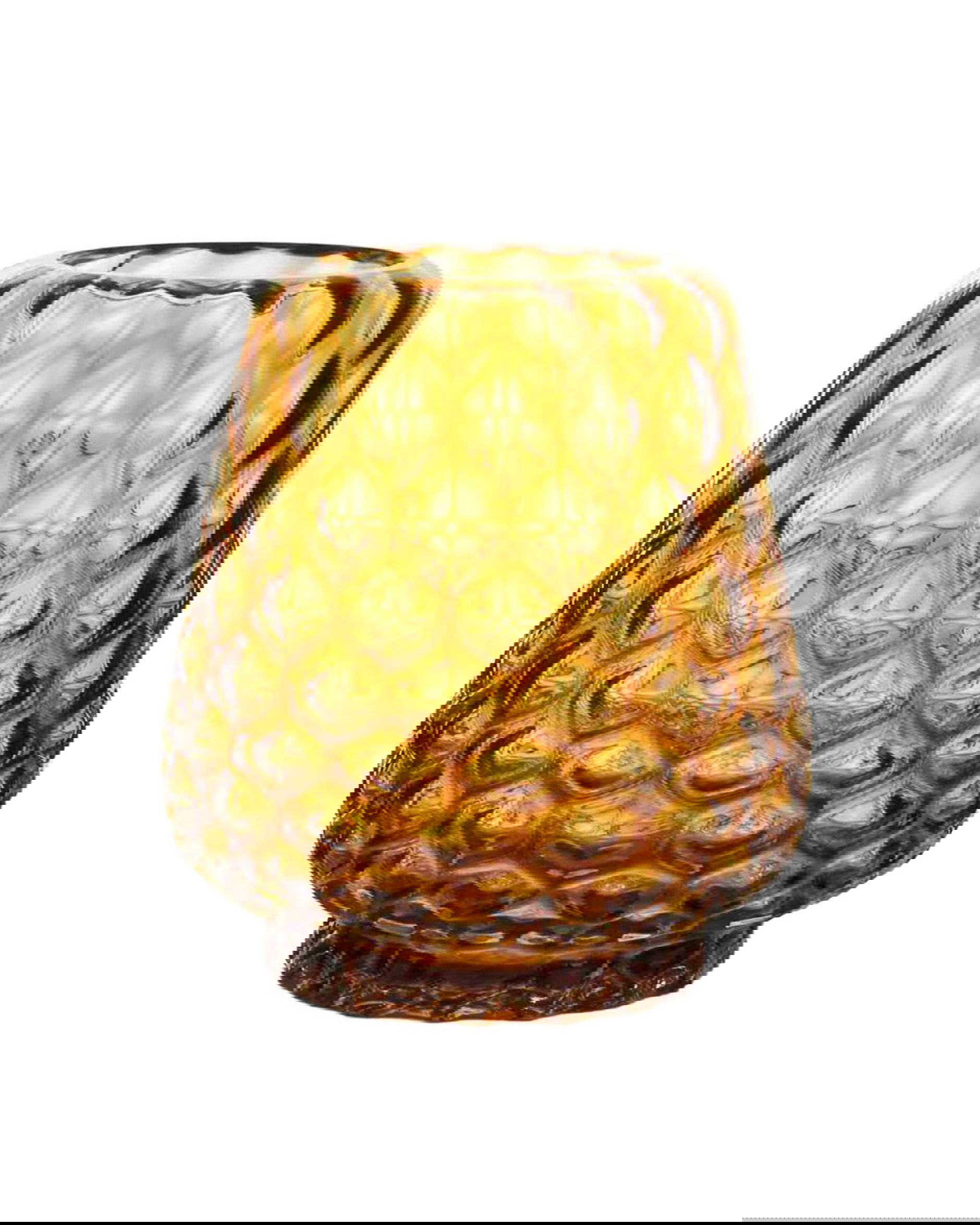 Mercer glazen vaas amber