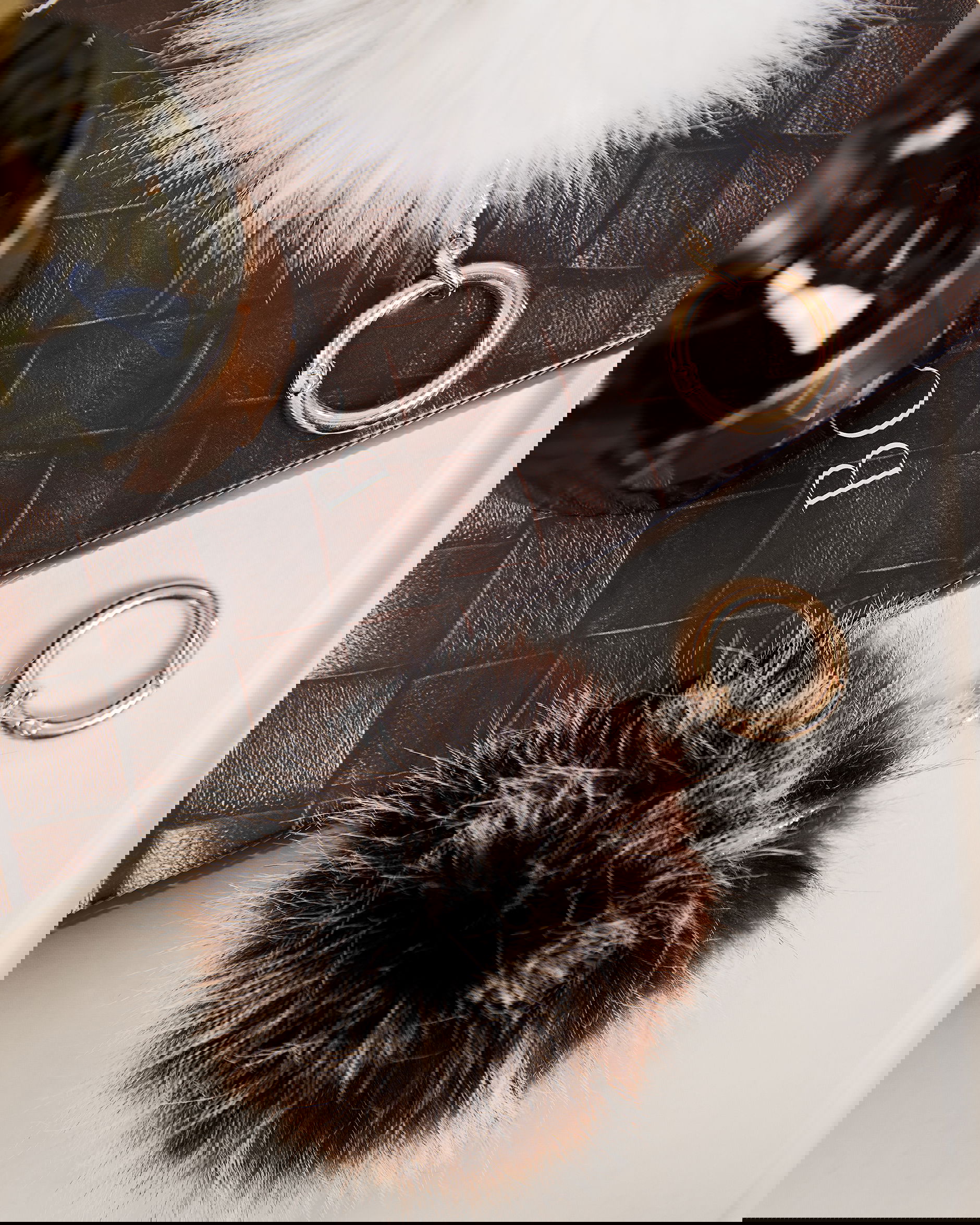 St. Moritz nyckelring white fox