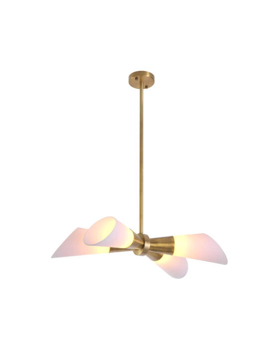 Papillon taklampa mässing