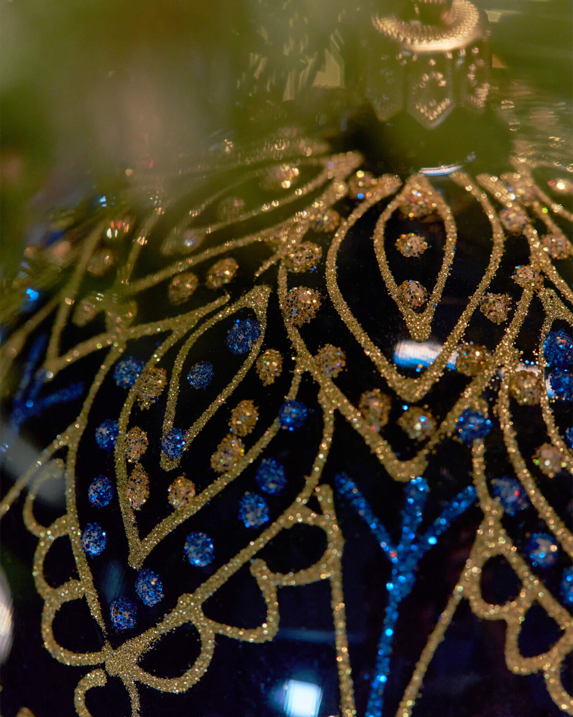 Lux Balthazar julkula blå/guld 10cm