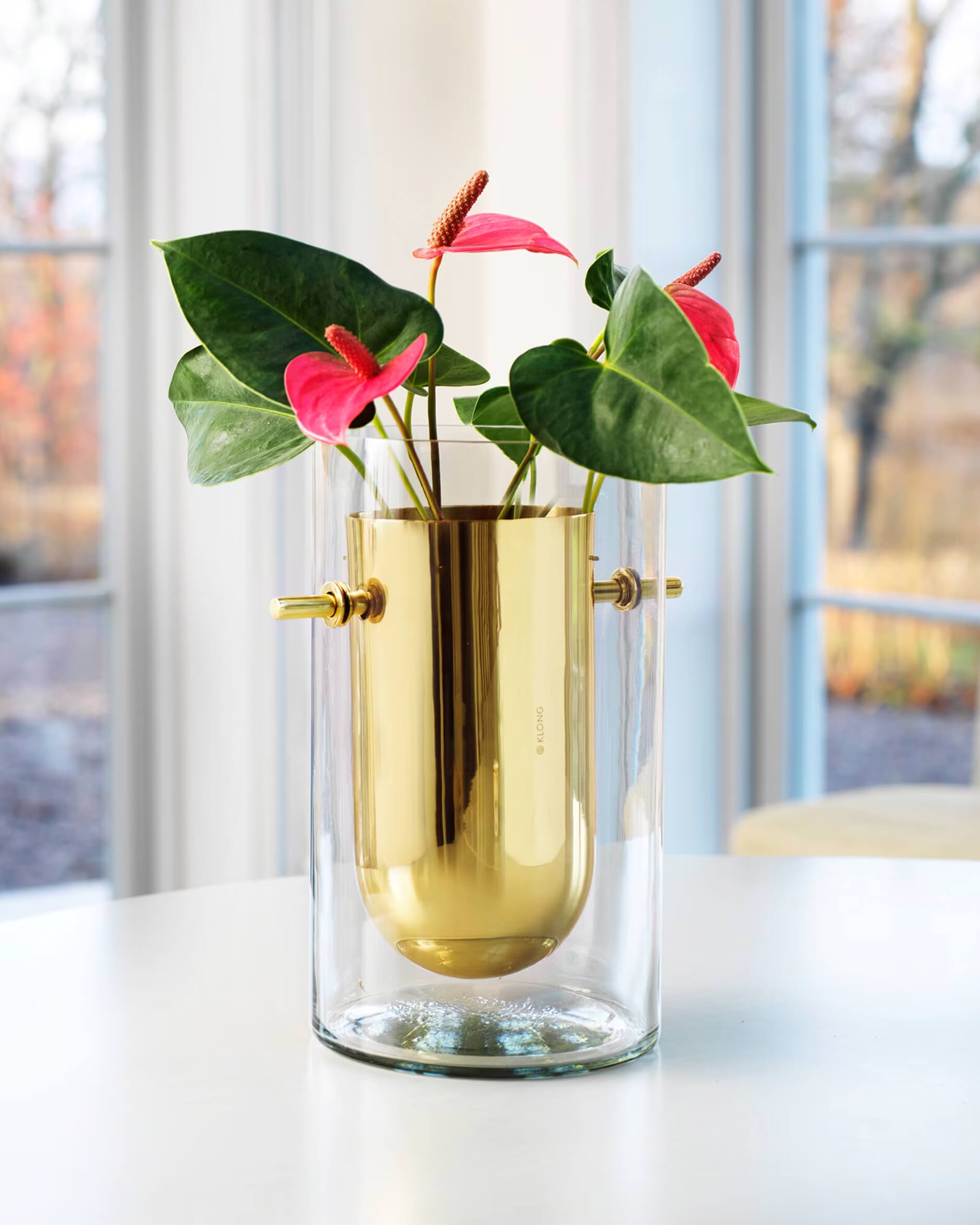 Alba vas mässing cylinder