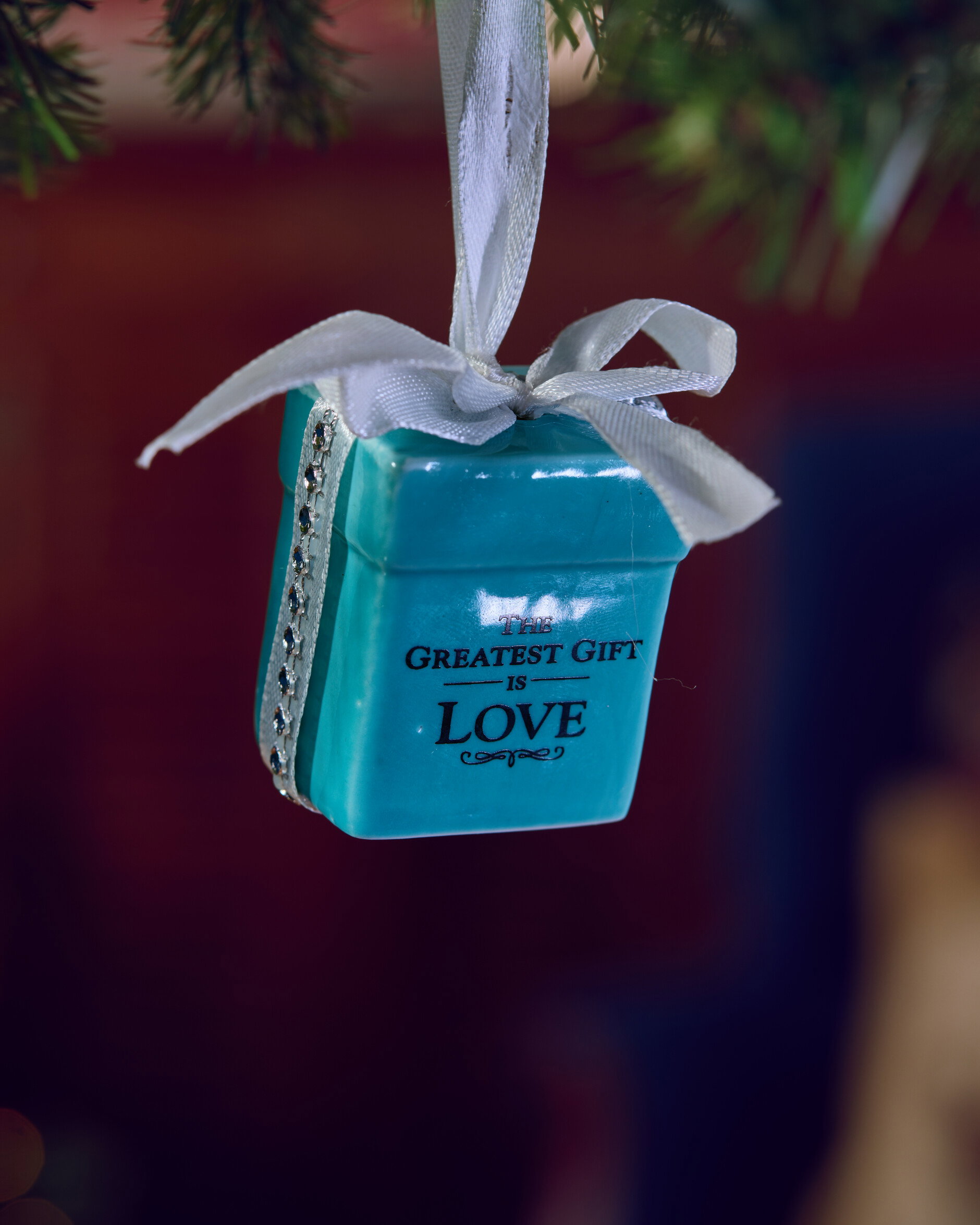 The greatest gift love juletrepynt