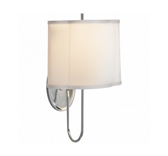 Soft Silver - Simple Scallop Wall Sconce Soft Silver