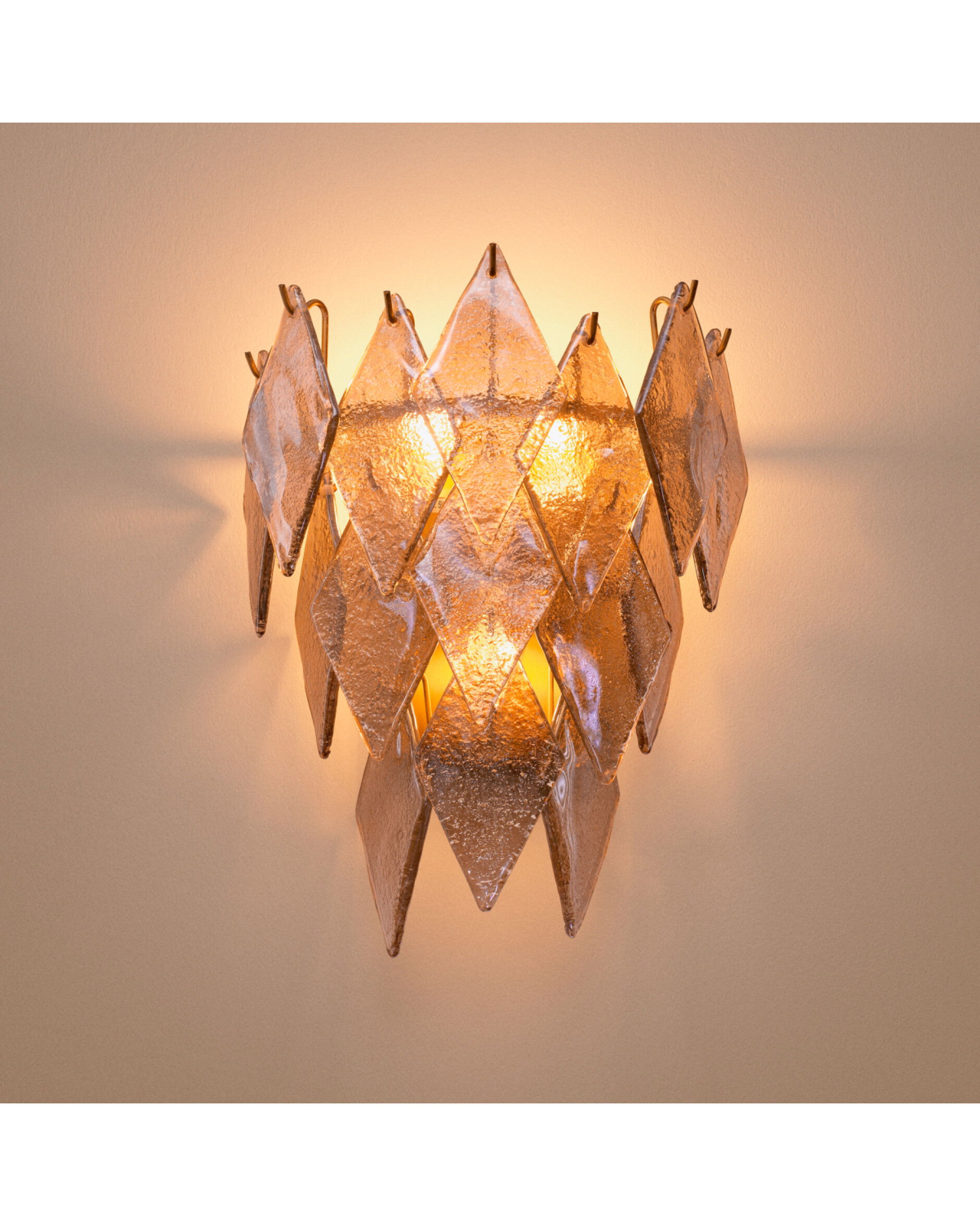 Rhombus Wall Lamp Antique Brass