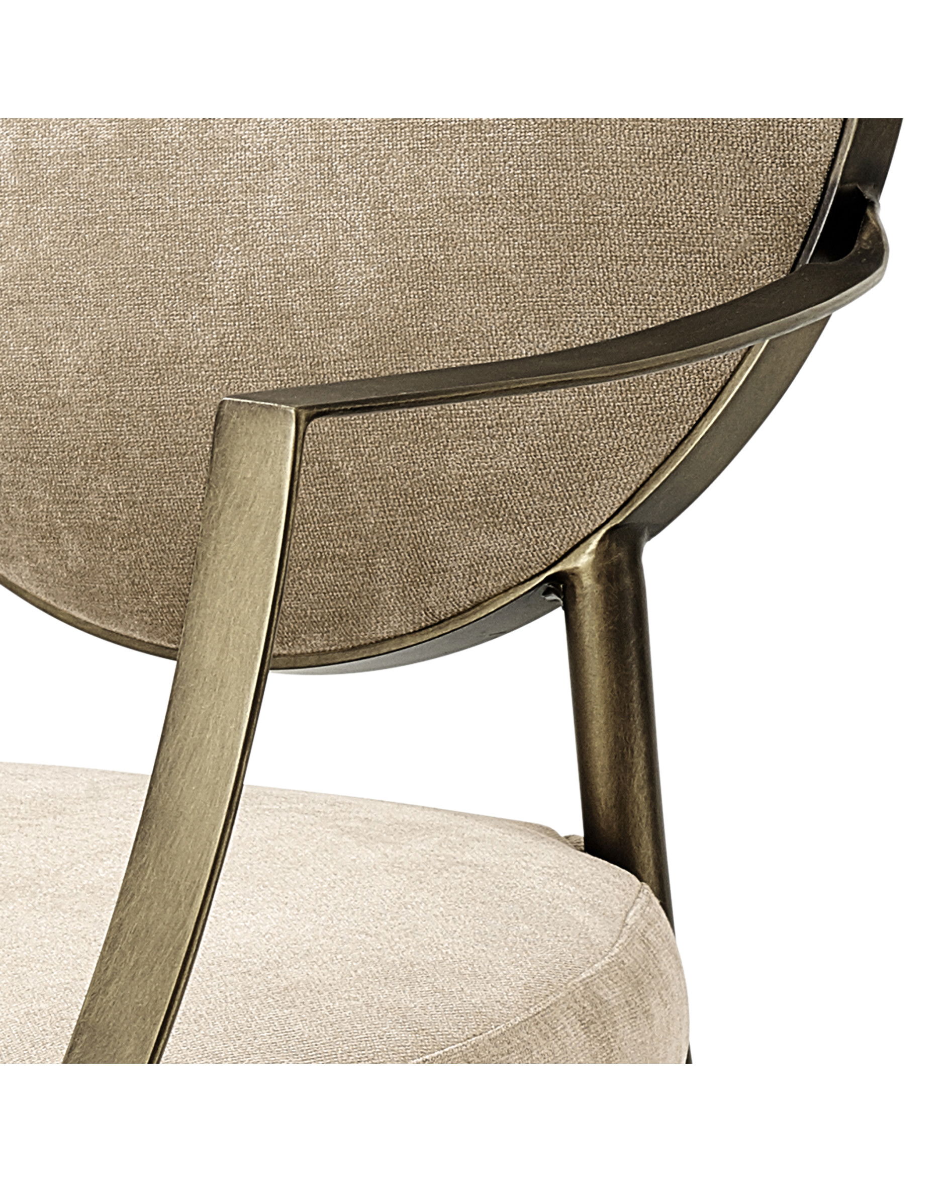 Scribe matstol dark brass/greige