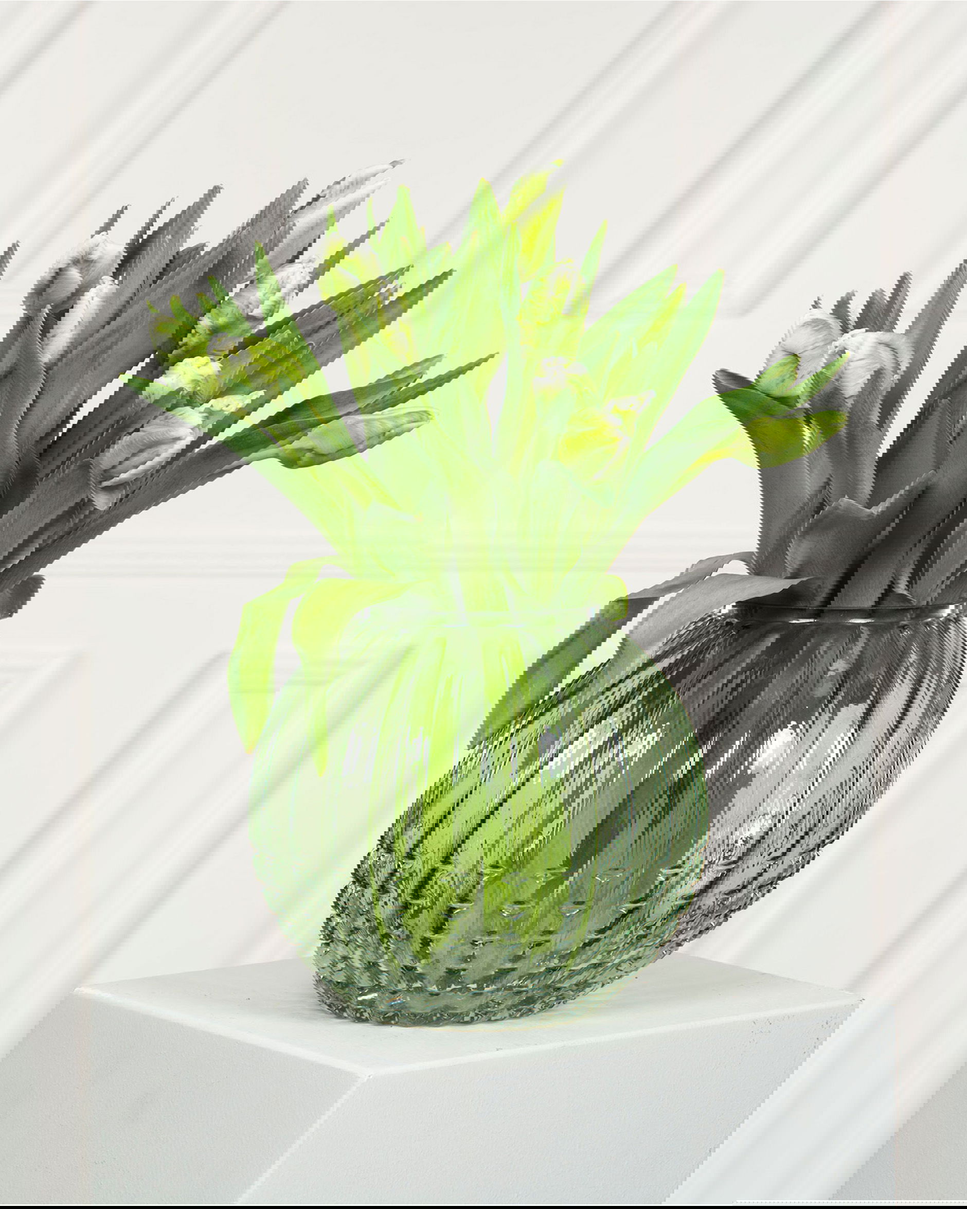 Willow glazen vaas groen