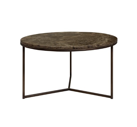 Ø80 - Cedes marble table bronze/dark brown