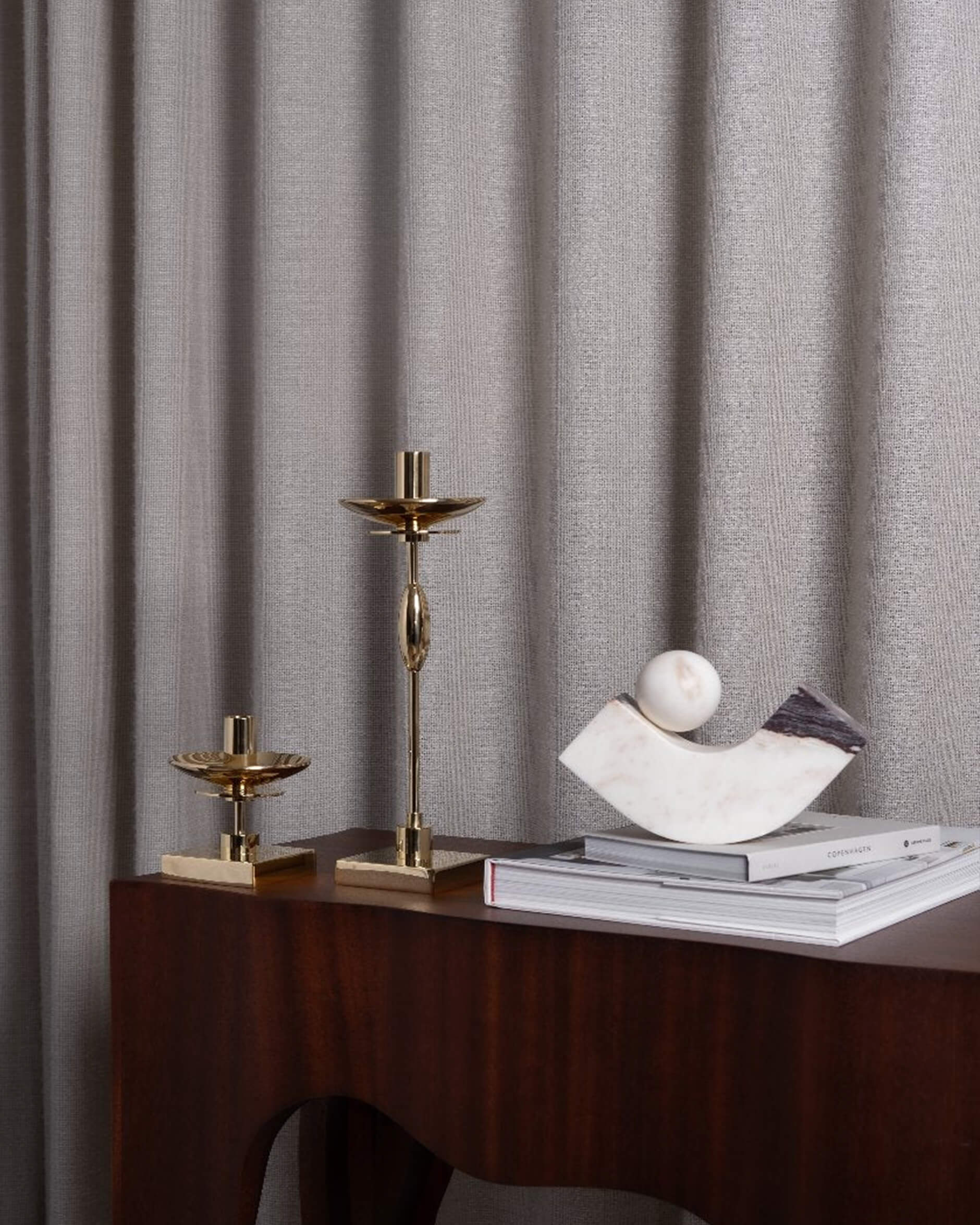 Carlo ljusstake mässing S