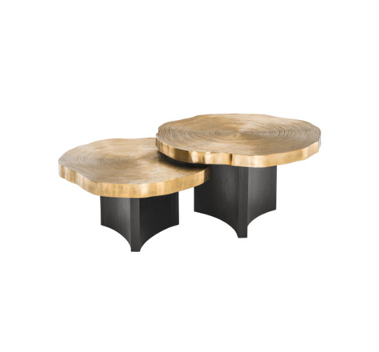 Coffee Table Thousand Oaks brass set of 2