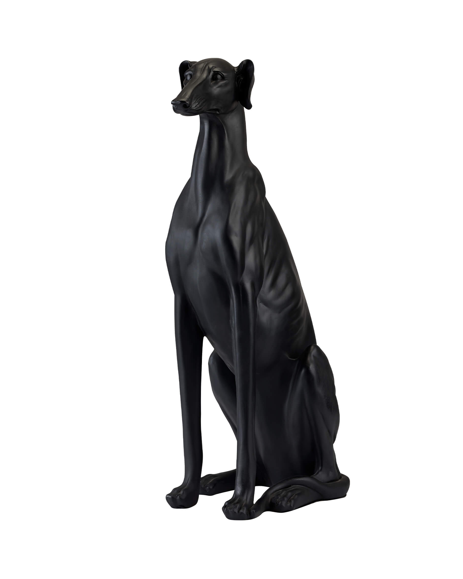 Anville greyhound skulptur svart