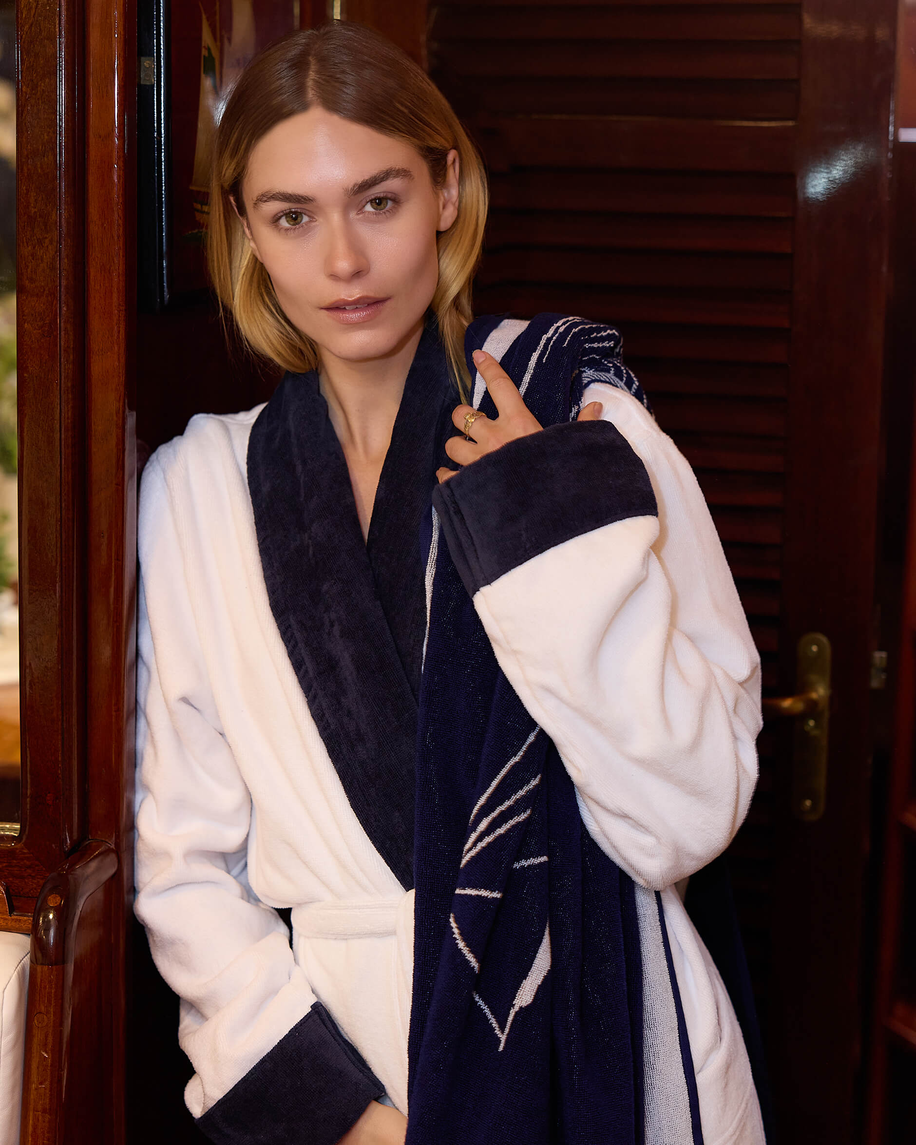 Yacht Club Bathrobe White