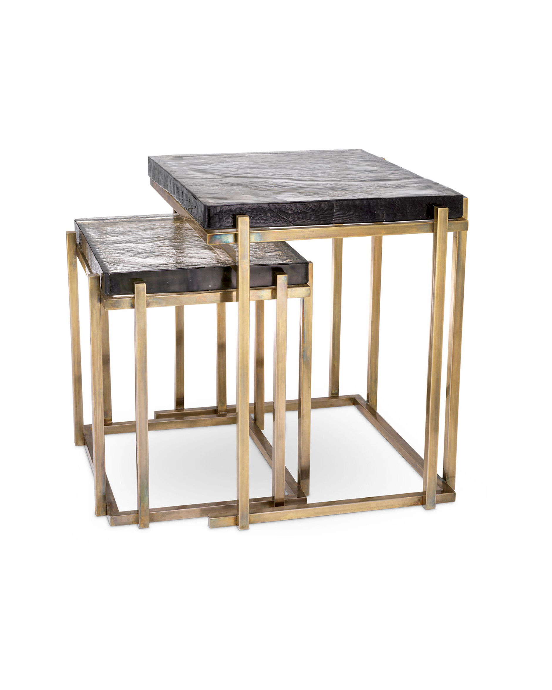 Niemeyer Side Table Vintage Brass Set of 2
