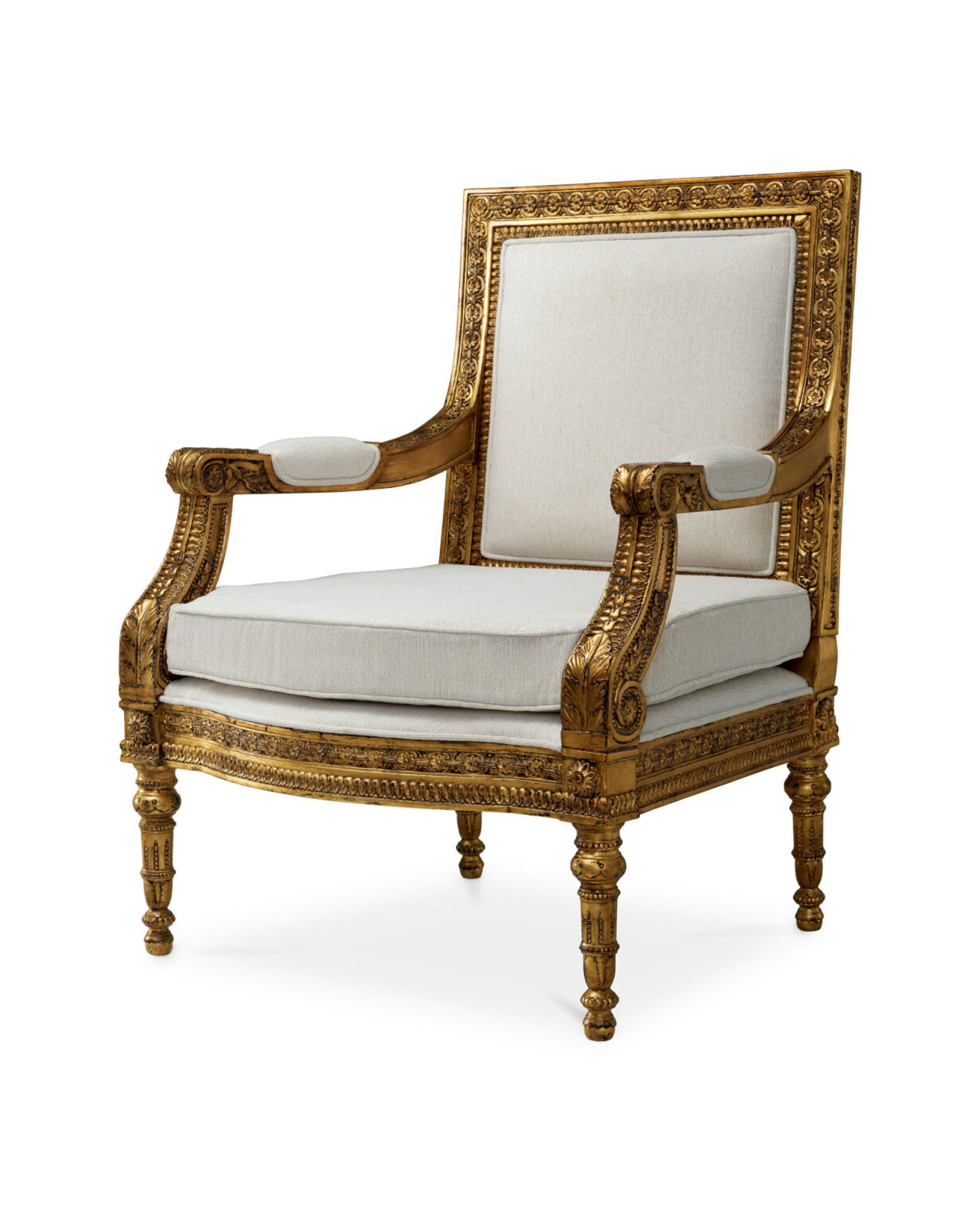 Louis fauteuil goud/sentier cream