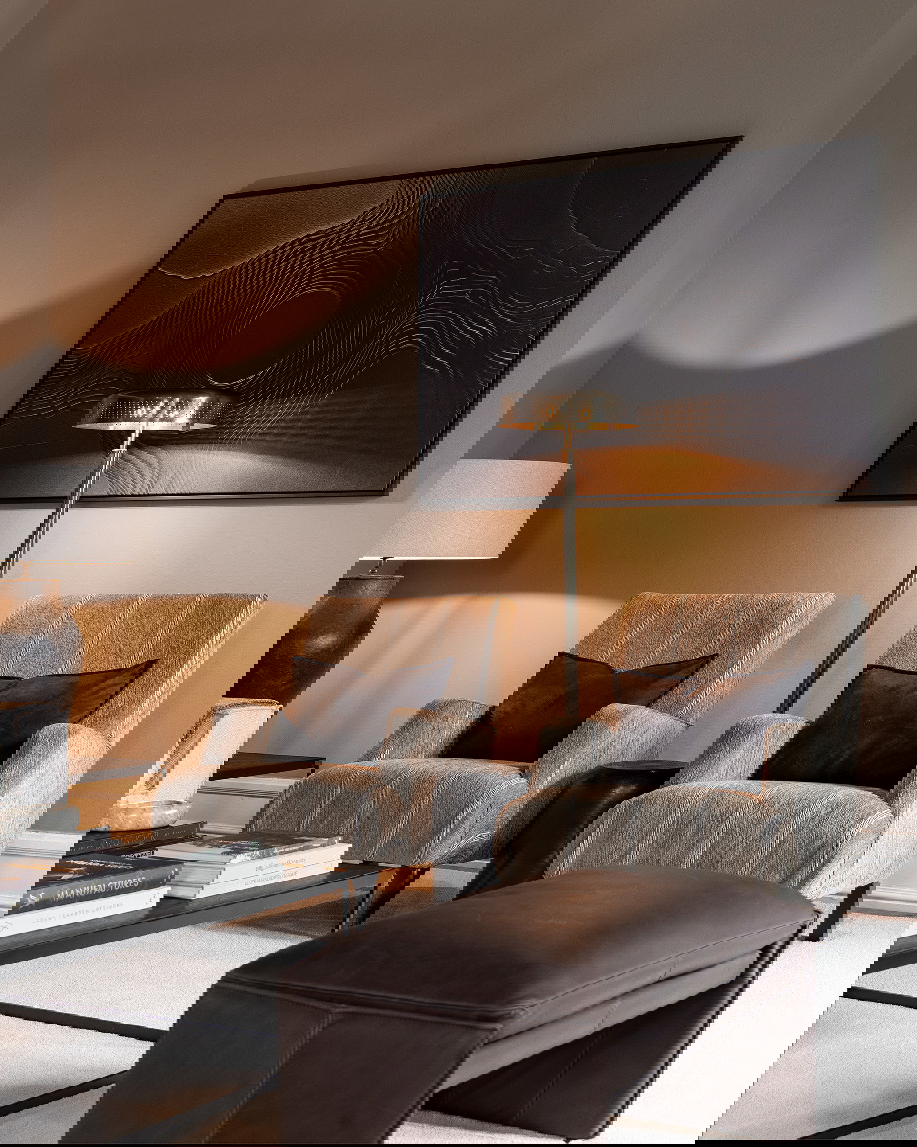 Harlem Ottoman Leather Espresso