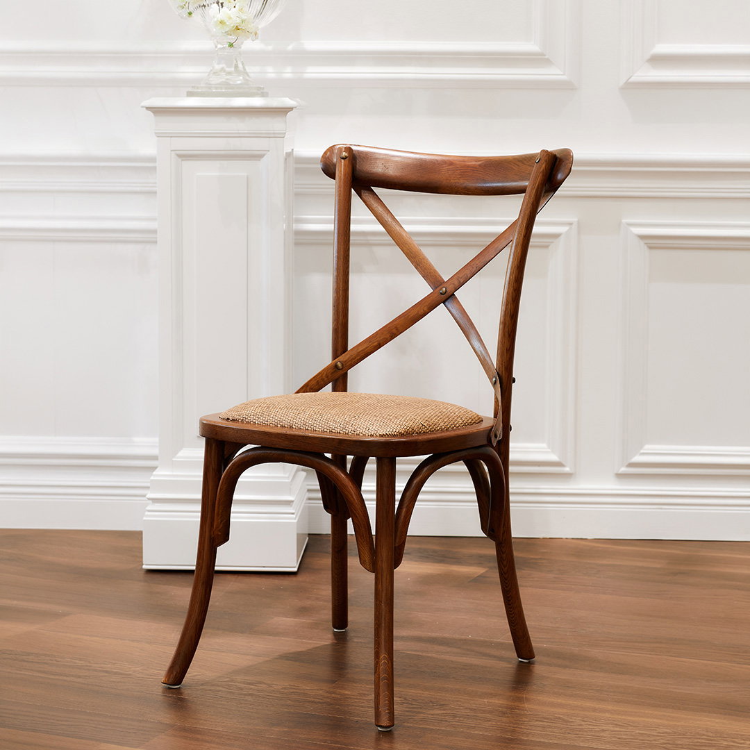 Newport Cross Dining Chair Rich Brown
